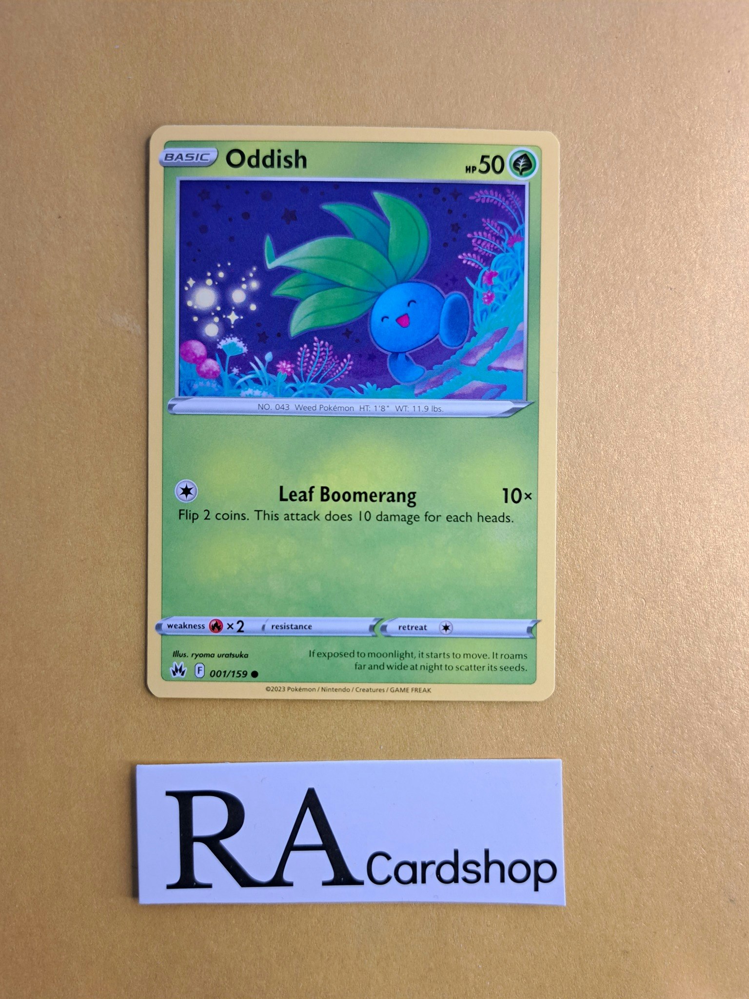 Oddish Common 001/159 Crown Zenith Pokemon
