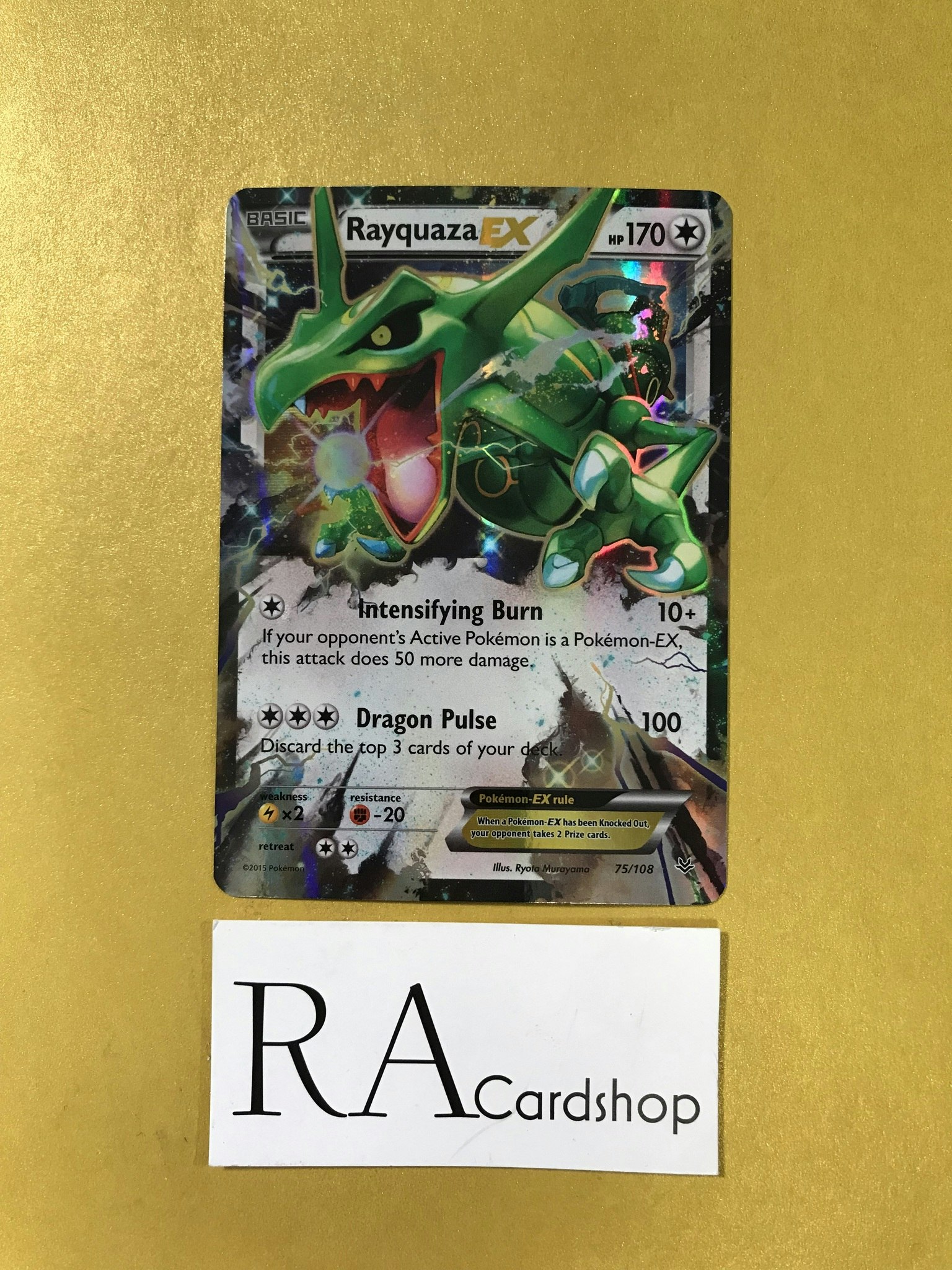 Rayquaza EX Rare 75/108 (1) Roaring Skies Pokemon