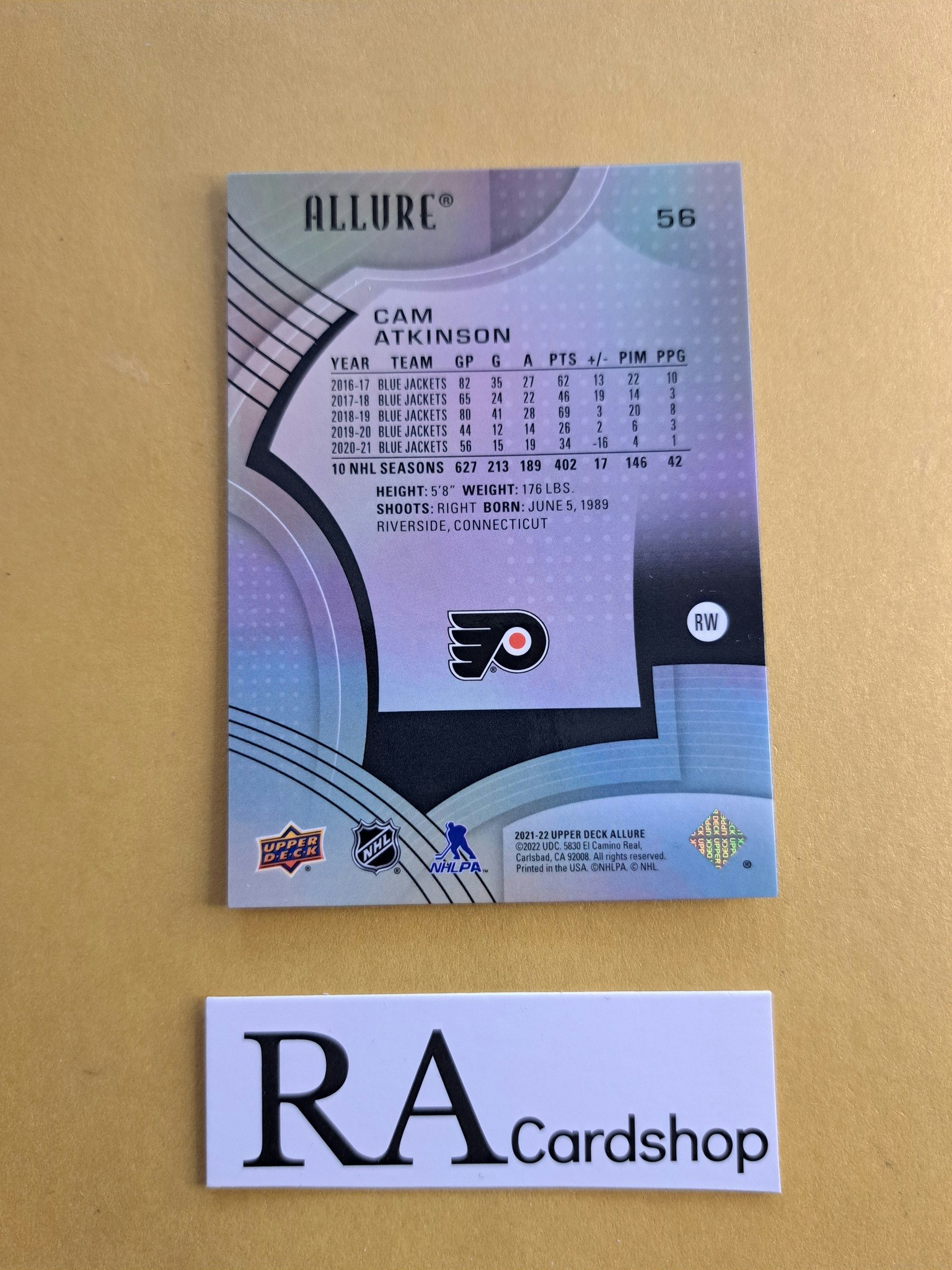 Cam Atkinson Philadelphia Flyers #56 2021-22 Upper Deck Allure