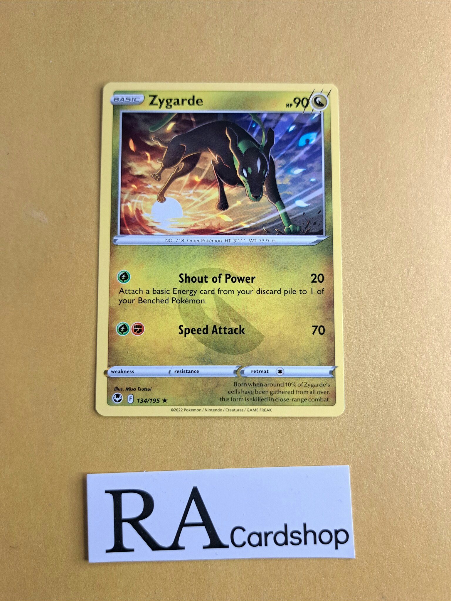 Zygarde Rare 134/195 Silver Tempest Pokemon