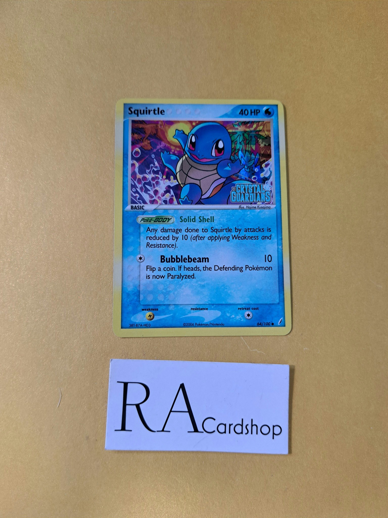 Squirtle Reverse Holo Common 64/100 Ex Crystal Guardians Pokemon