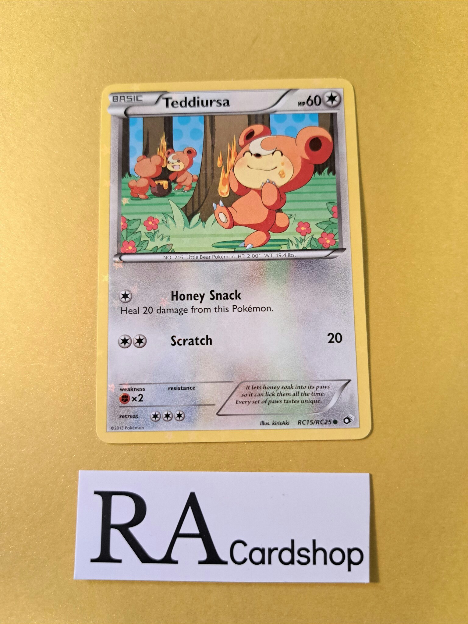 Teddiursa Reverse Holo RC15/RC25 Legendary Treasures Pokemon