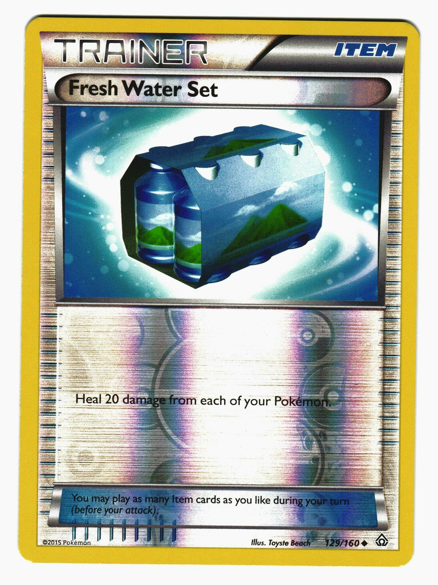 Fresh Water Set Reverse Holo Uncommon 129/160 Primal Clash Pokemon