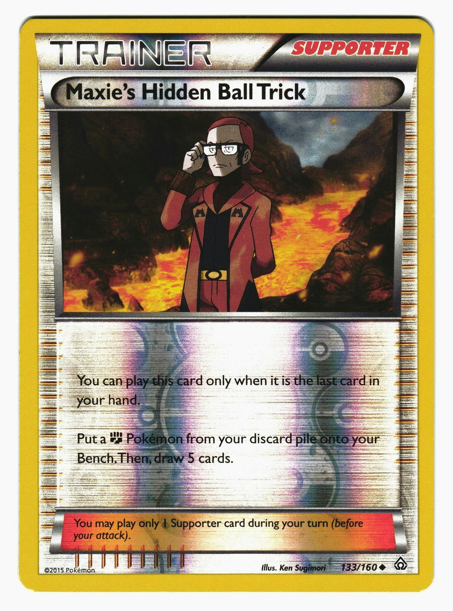 Maxies Hidden Ball Trick Reverse Holo Uncommon 133/160 Primal Clash Pokemon