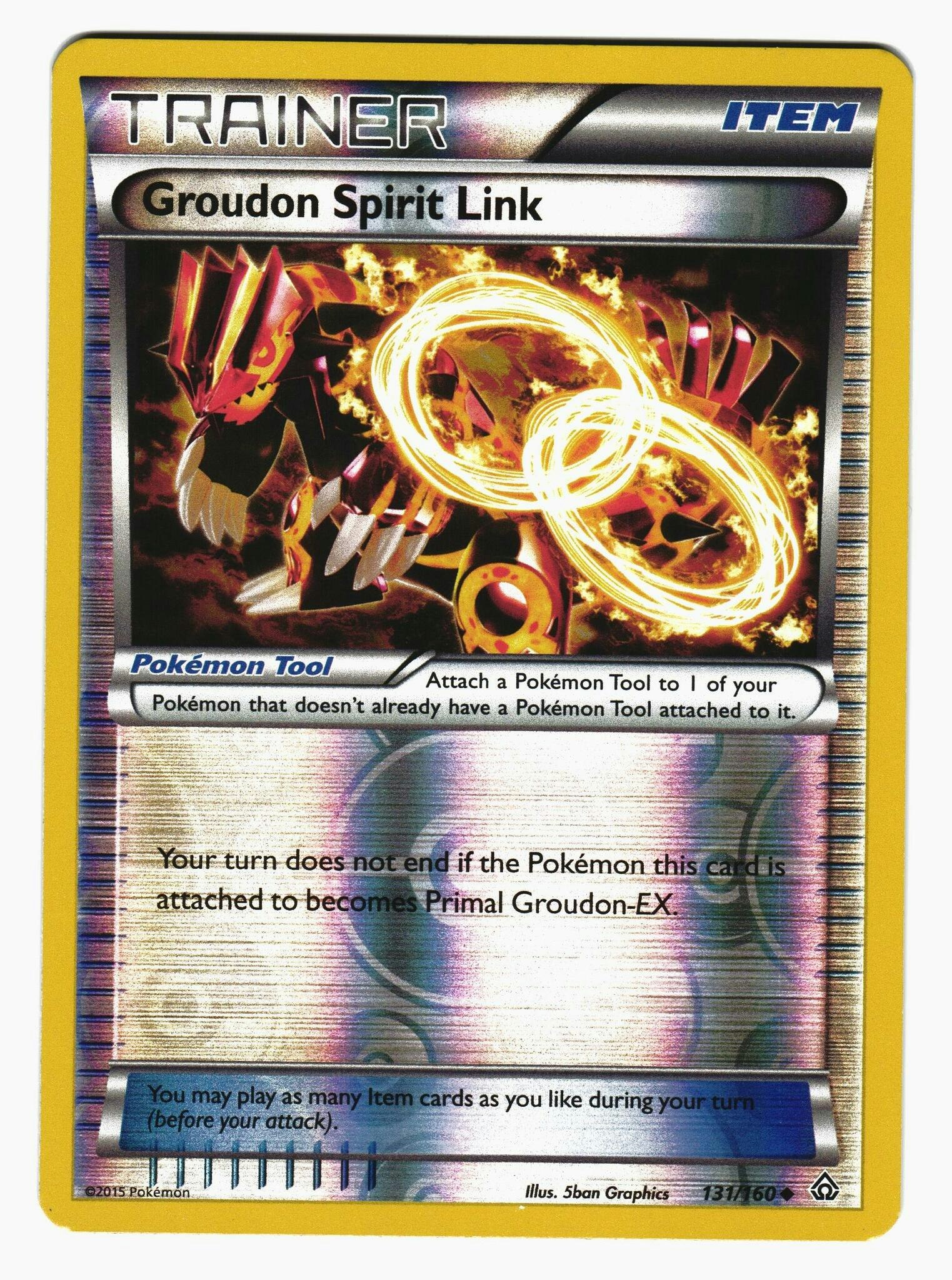 Groudon Spirit Link Reverse Holo Uncommon 131/160 Primal Clash Pokemon