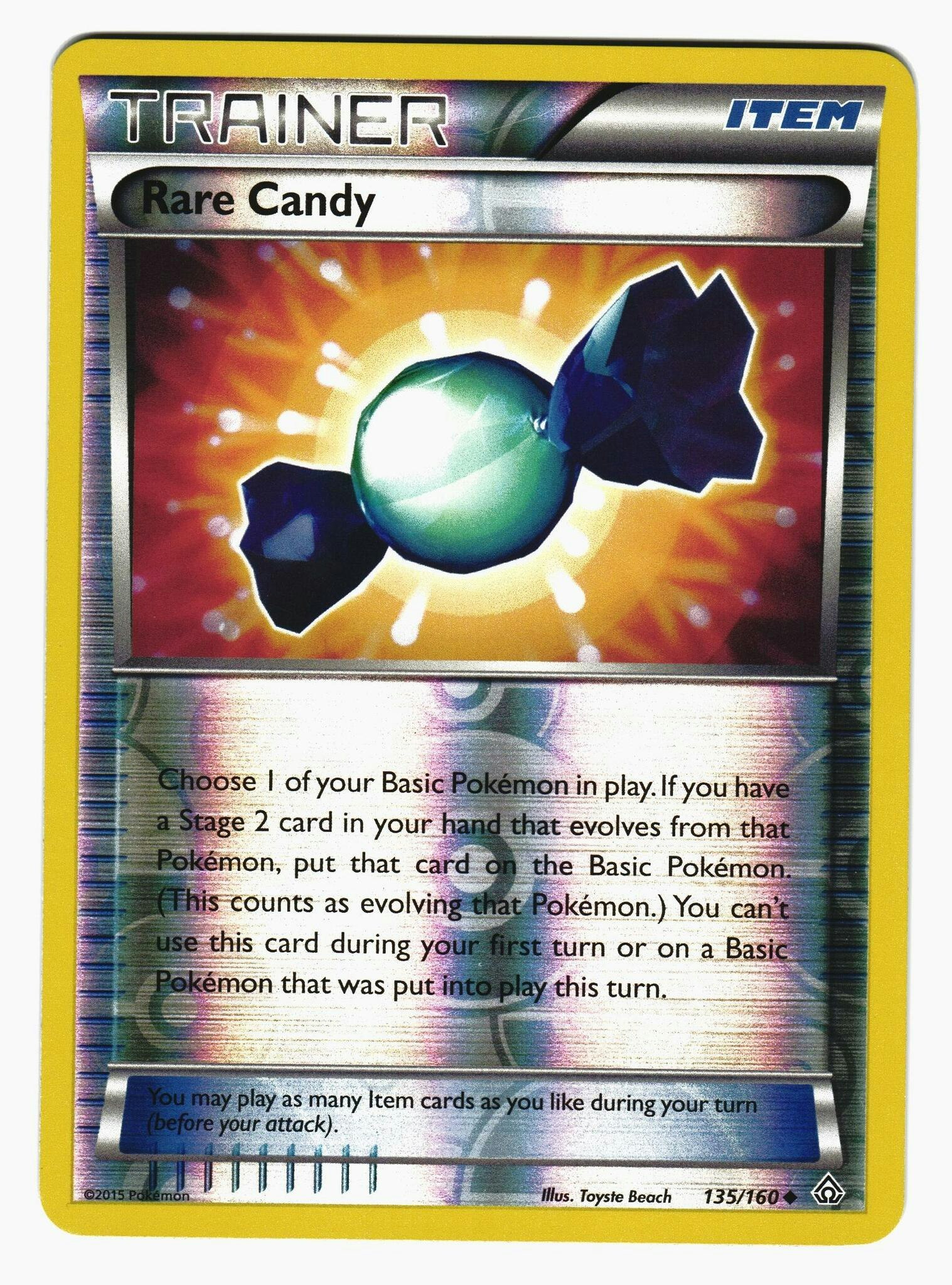 Rare Candy Reverse Holo Uncommon 135/160 Primal Clash Pokemon