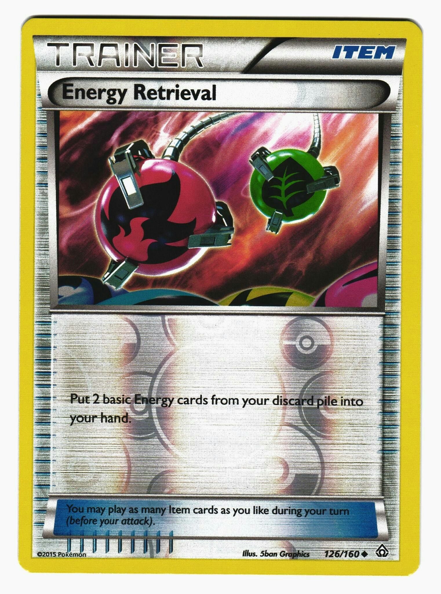 Energy Retrieval Reverse Holo Uncommon 126/160 Primal Clash Pokemon