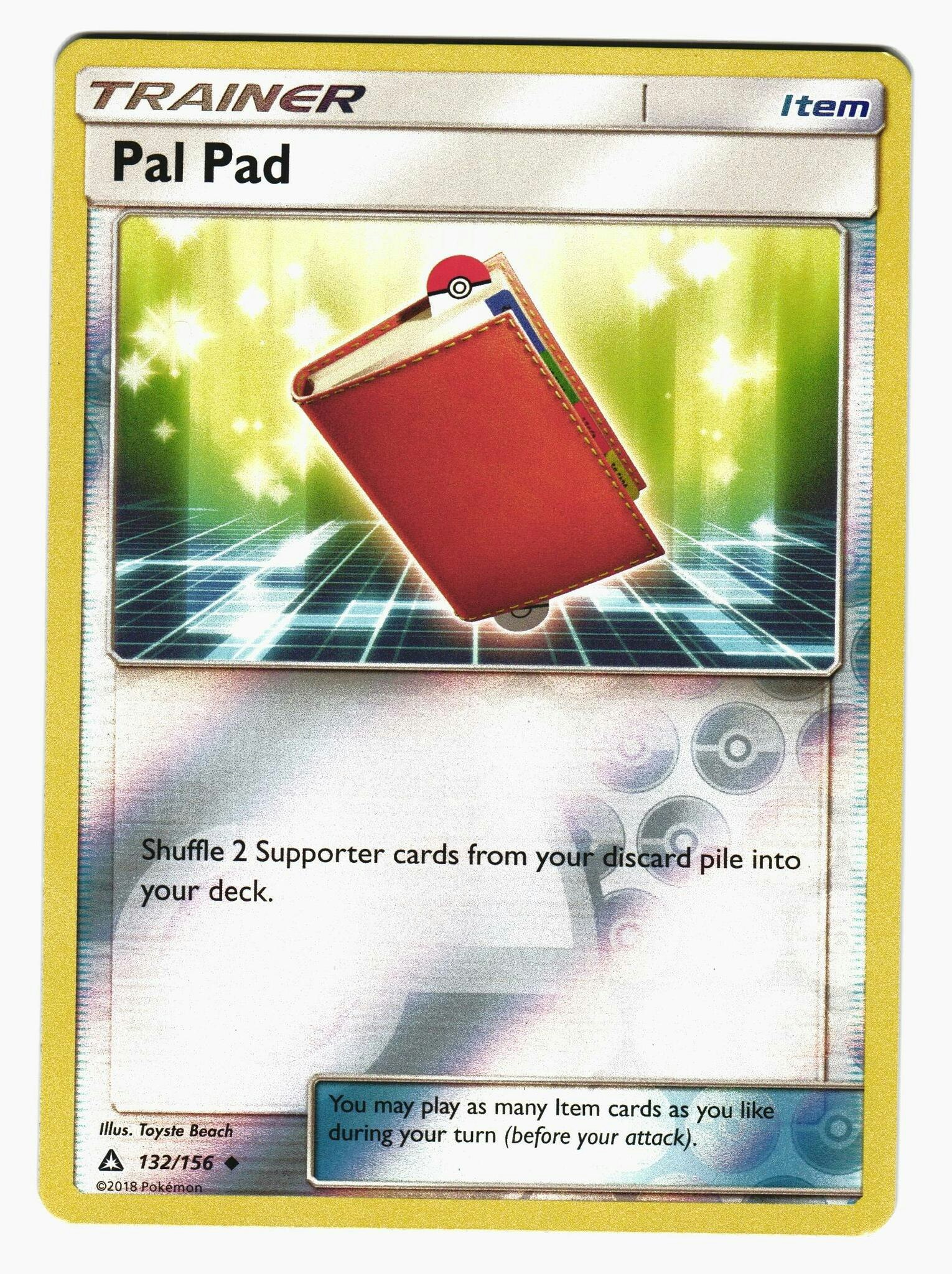 Pal Pad Reverse Holo Uncommon 132/156 Ultra Prism Pokemon