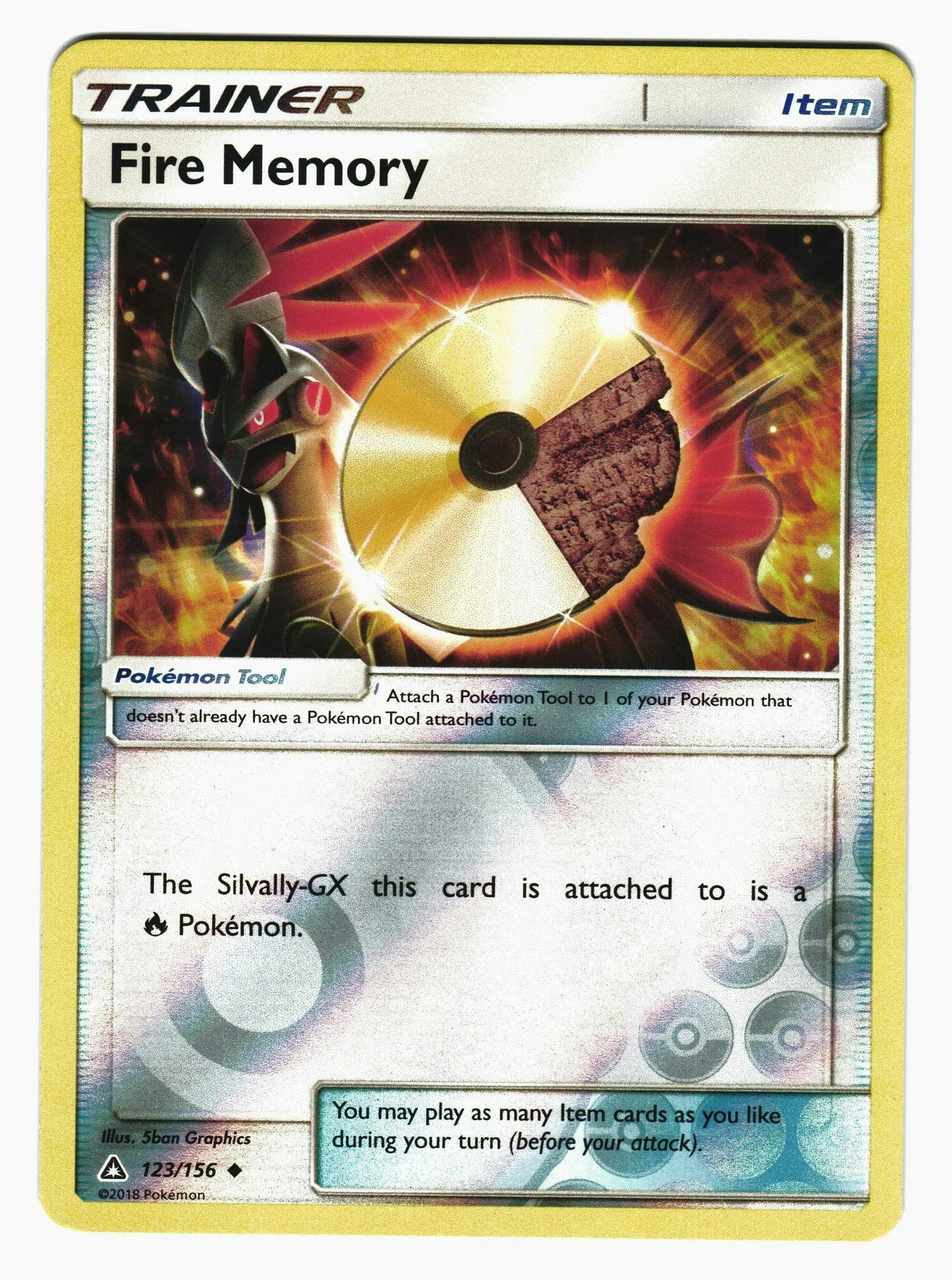Fire Memory Uncommon Reverse Holo 123/156 Ultra Prism Pokemon