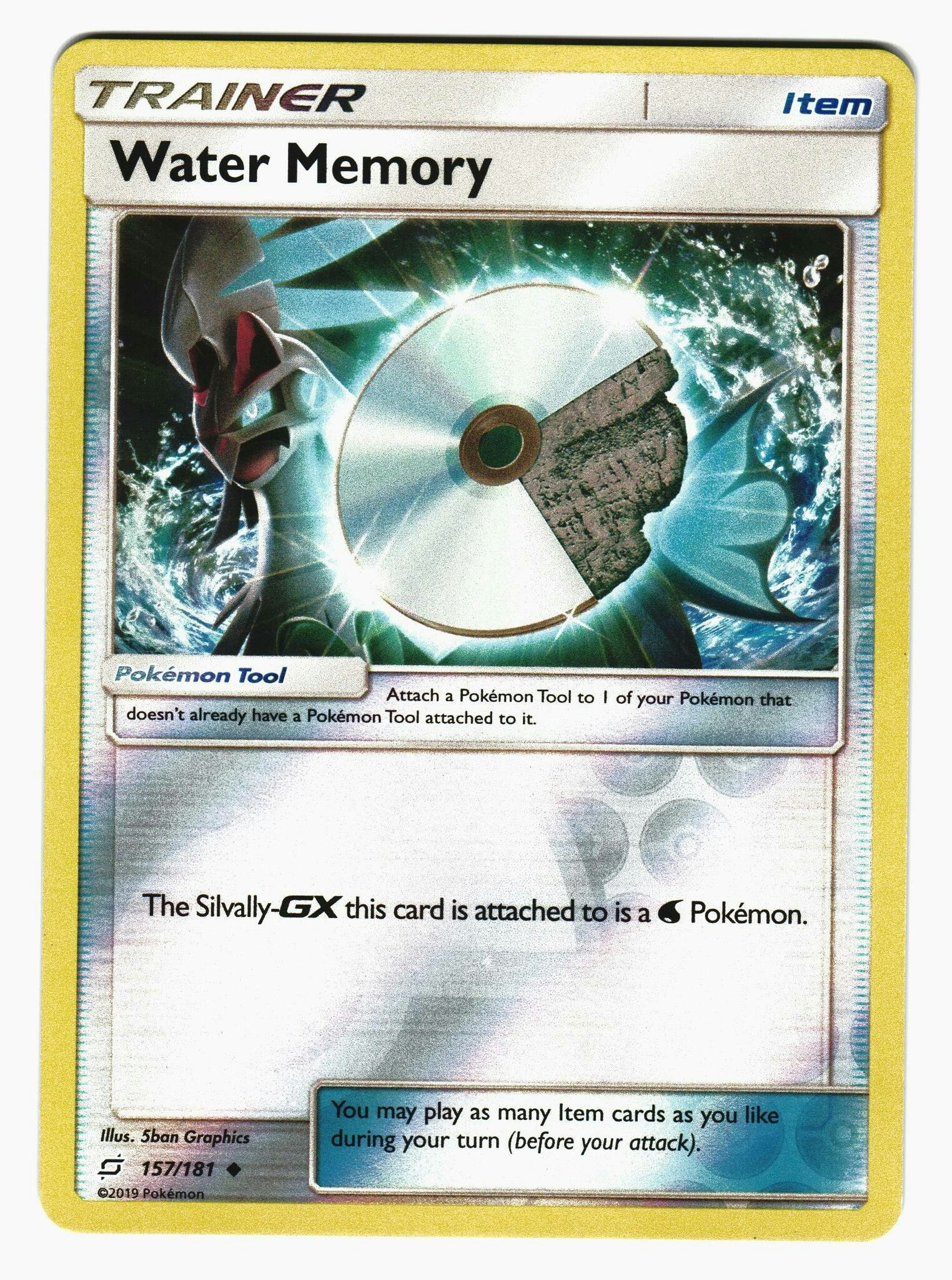 Water Memory Reverse Holo Uncommon 157/181 Team Up Pokemon