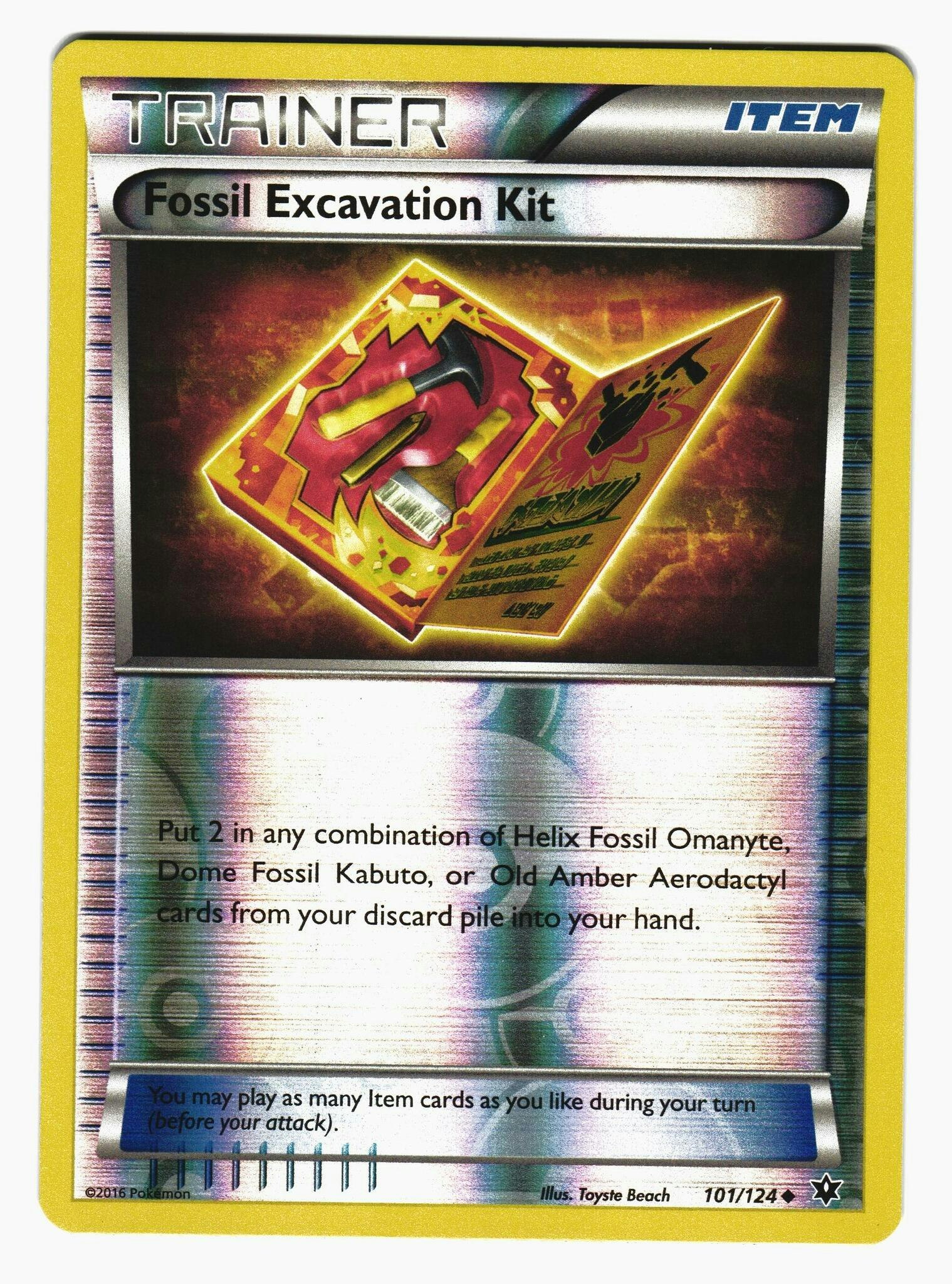 Fossil Excavation Kit Reverse Holo Uncommon 101/124 Fates Collide Pokemon