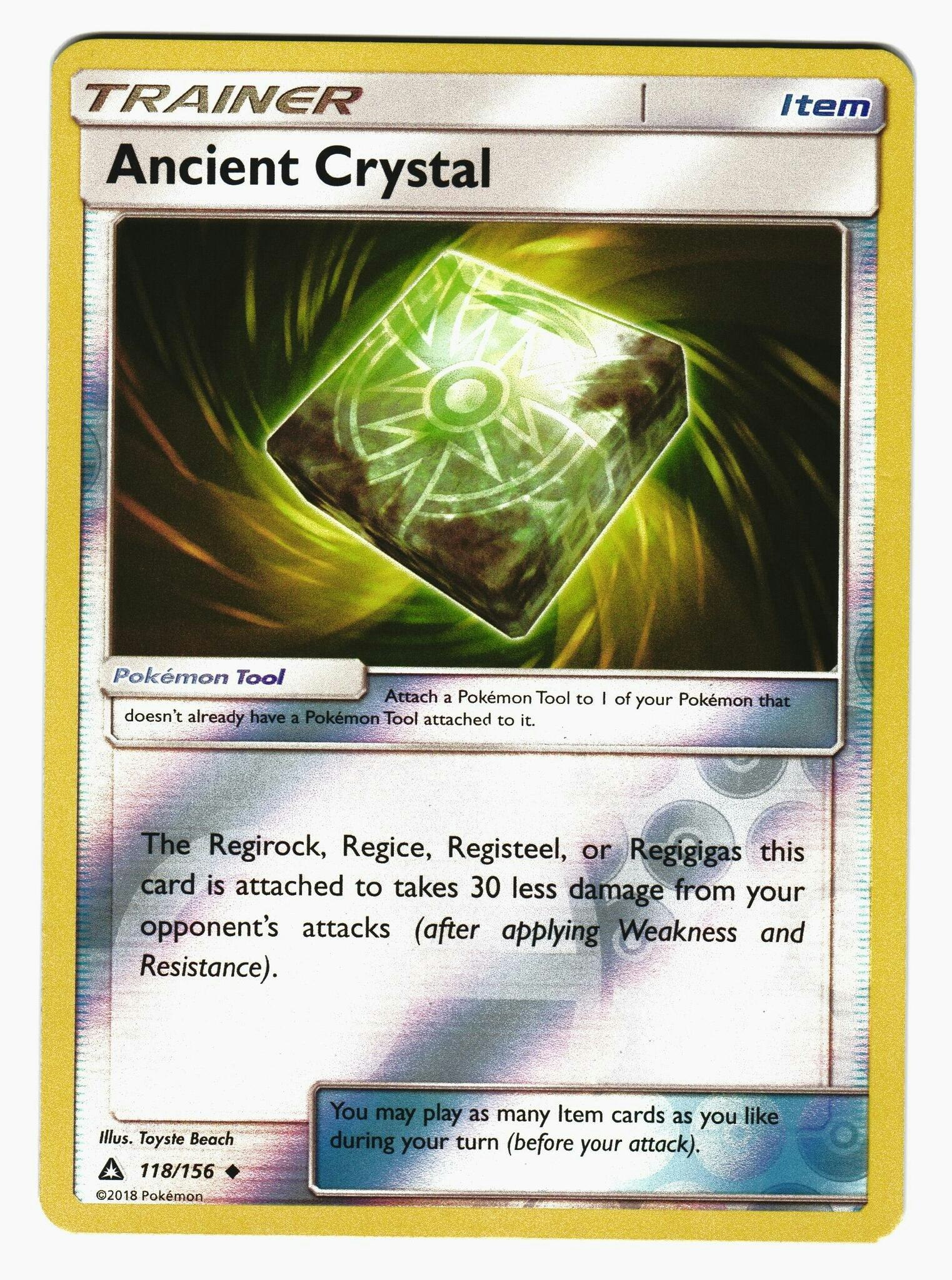Ancient Crystal Uncommon Reverse Holo 118/156 Ultra Prism Pokemon