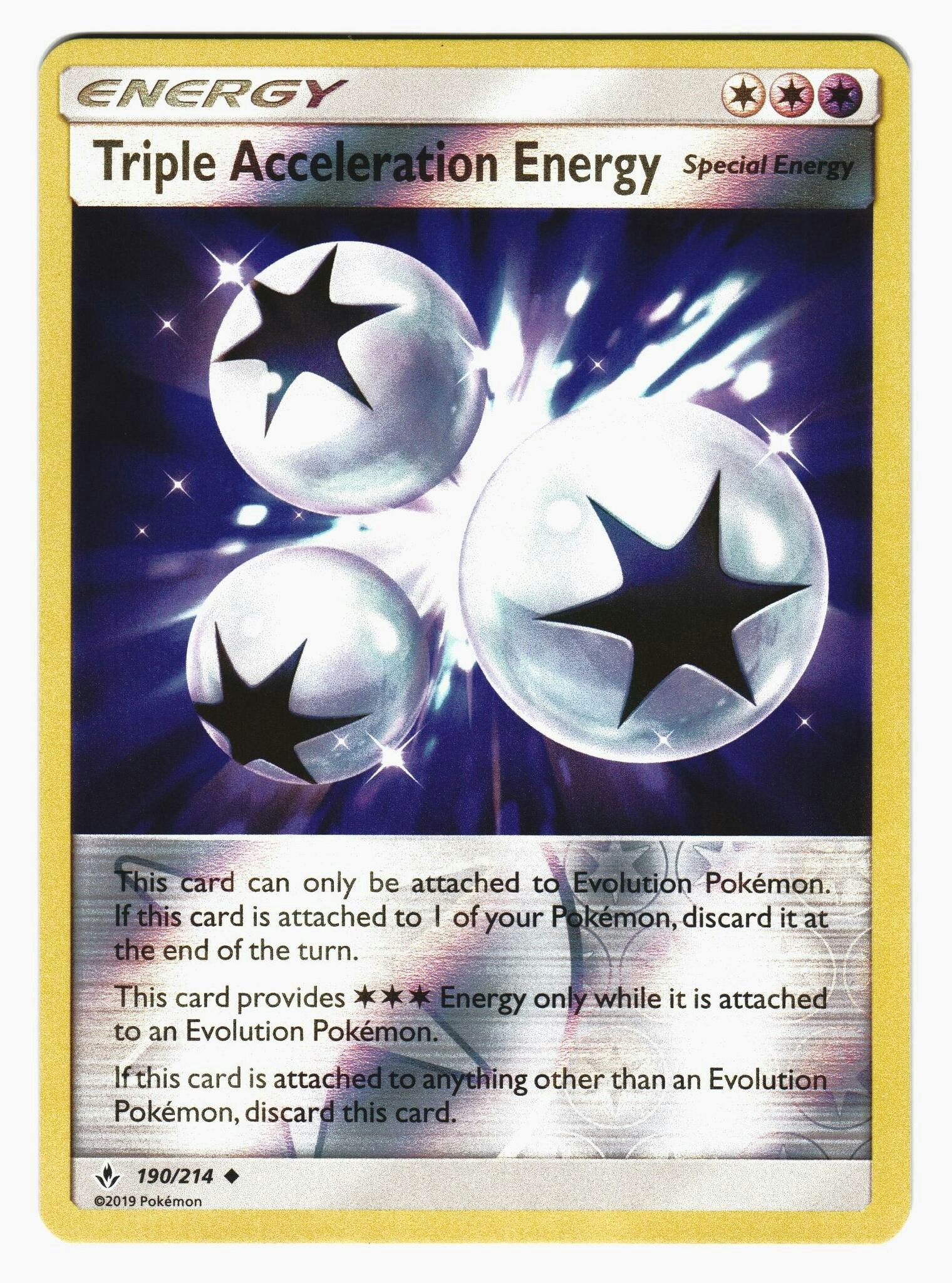 Tripple Acceleration Energy Uncommon Reverse Holo 190/214 Unbroken Bonds Pokemon