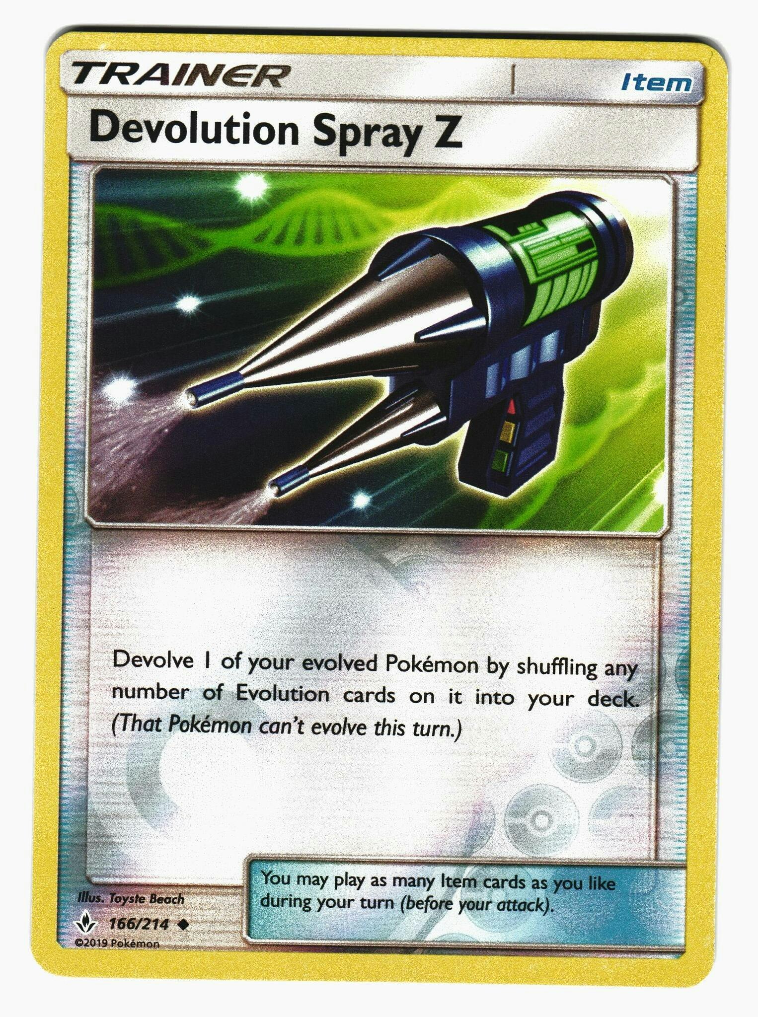 Devolution Spray Z Uncommon Reverse Holo 166/214 Unbroken Bonds Pokemon