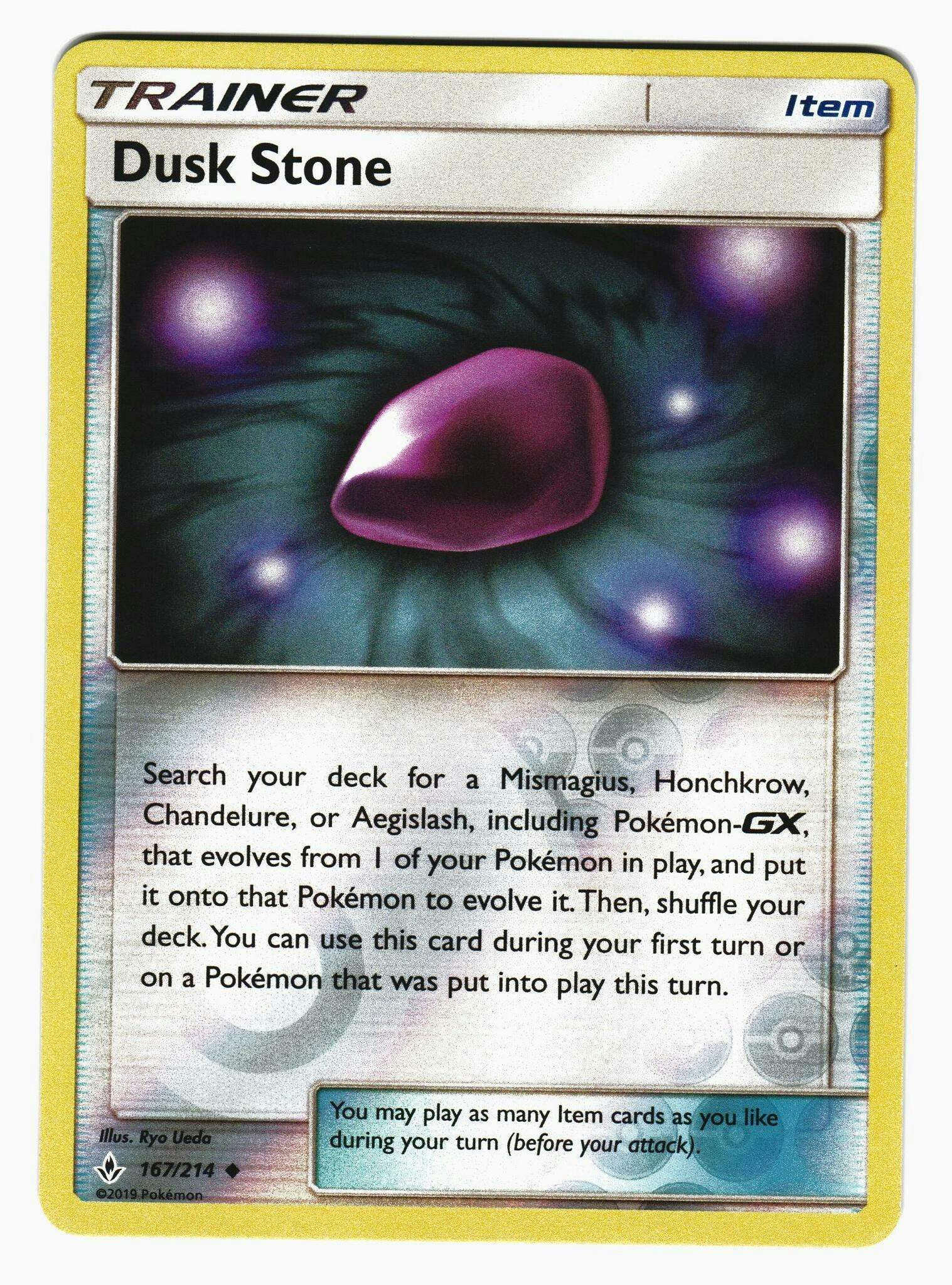 Dusk Stone Uncommon Reverse Holo 167/214 Unbroken Bonds Pokemon