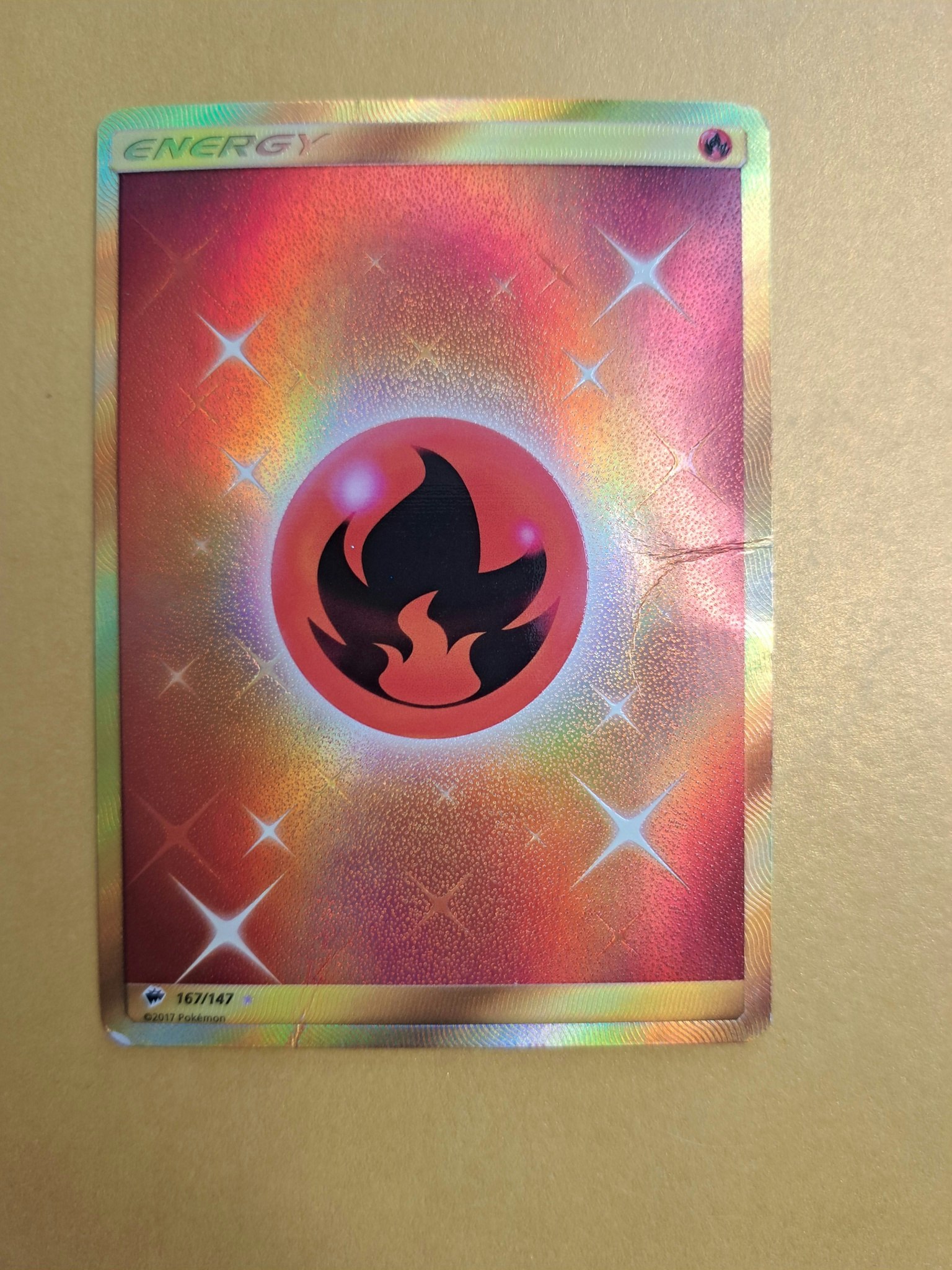 Fire Energy Gold 167/147 Burning Shadows Pokemon