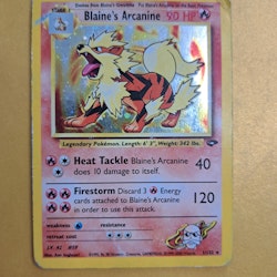 Blaines Arcanine Rare Holo 1/132 Gym Challenge Pokemon