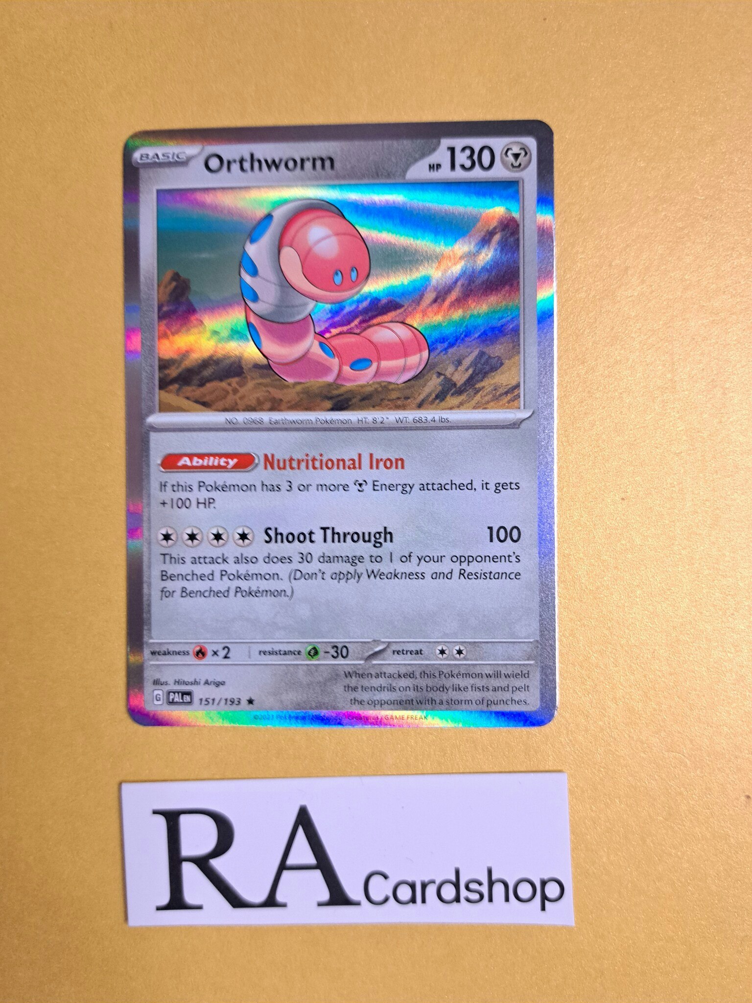 Orthworm Rare Holo 151/193 Paldea Evolved Pokemon