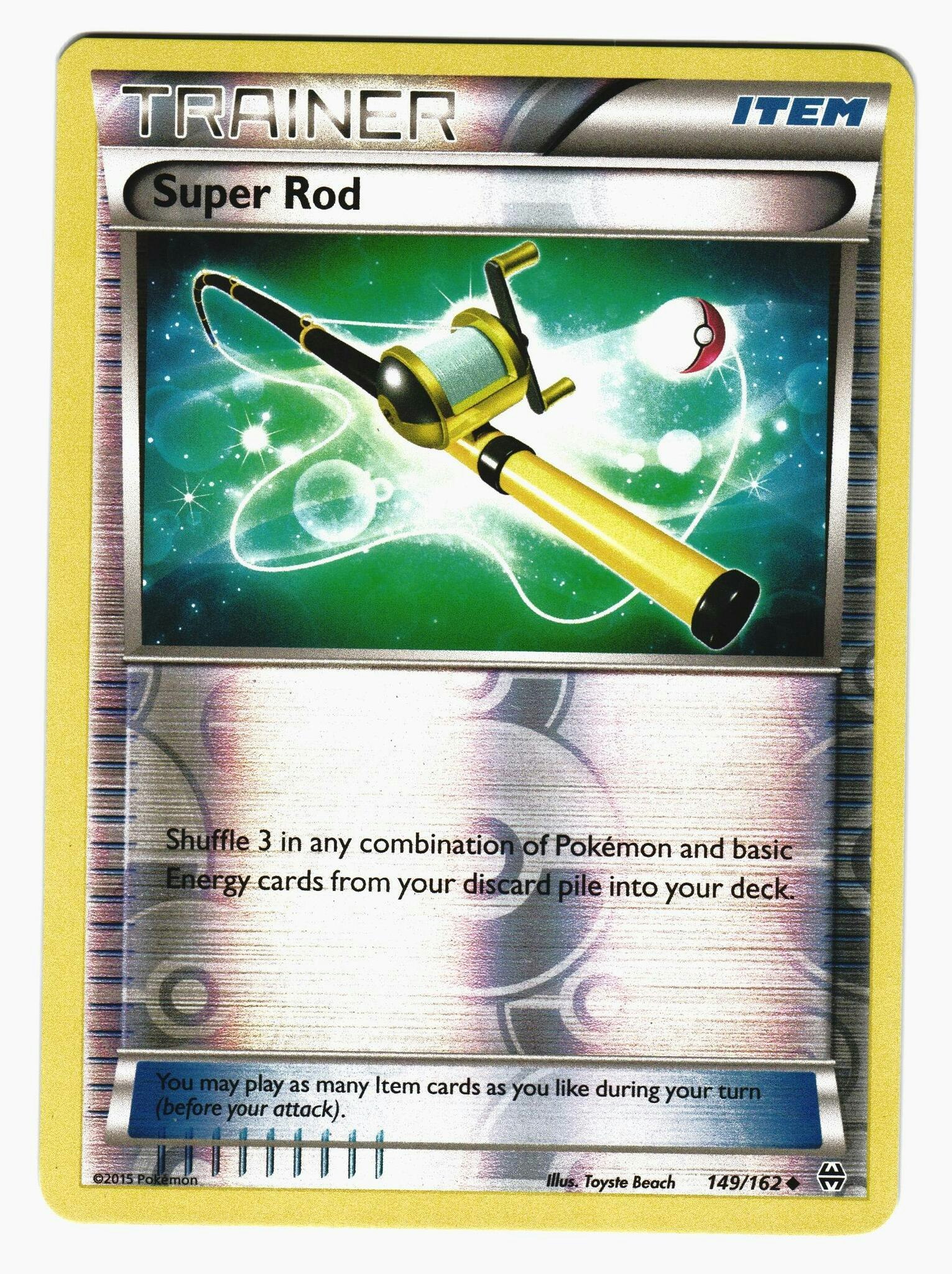 Super Rod Uncommon Reverse Holo 149/162 XY BREAKthrough Pokemon