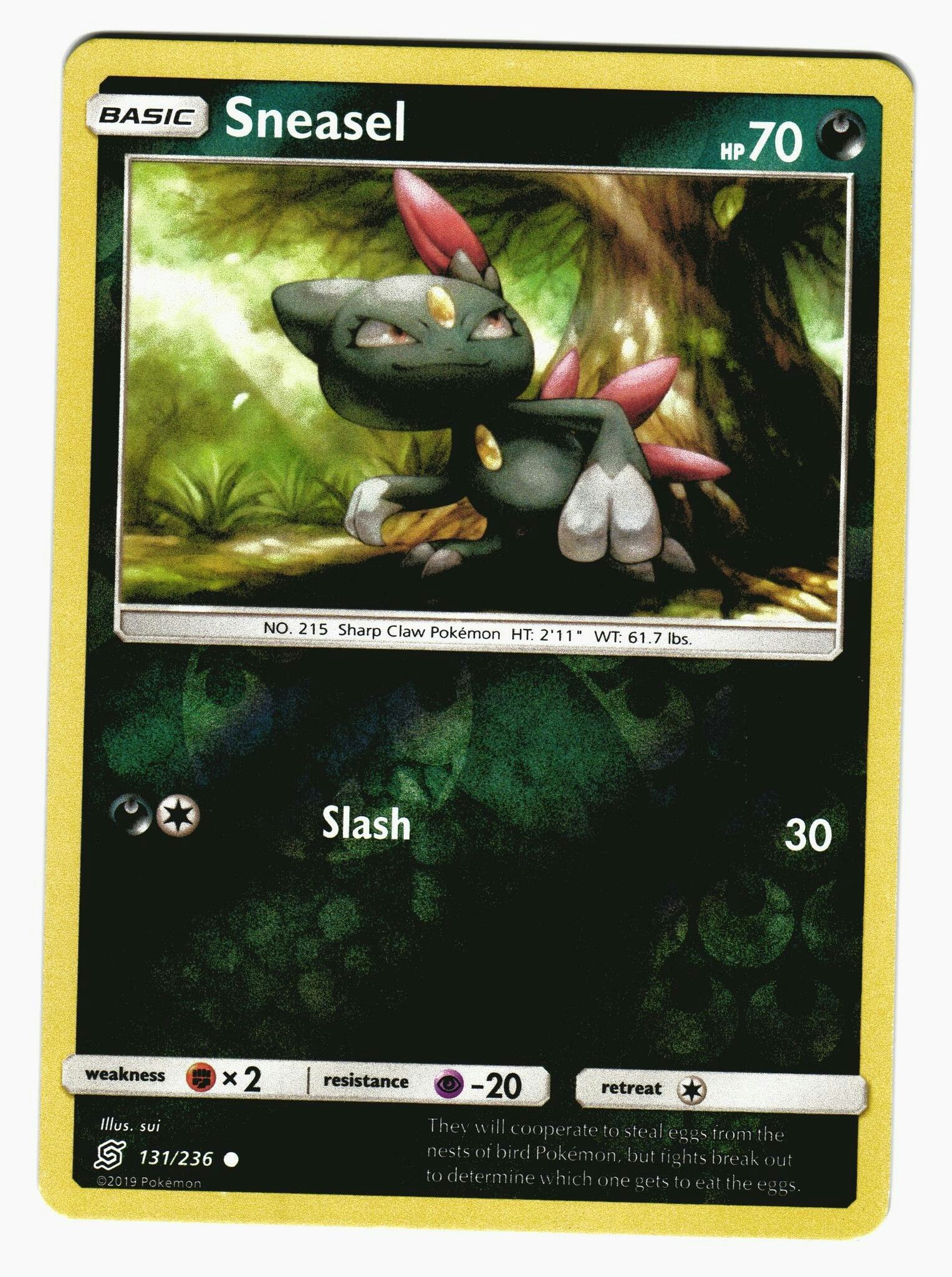 Sneasel Reverse Holo Common 131/236 Unified Minds Pokemon