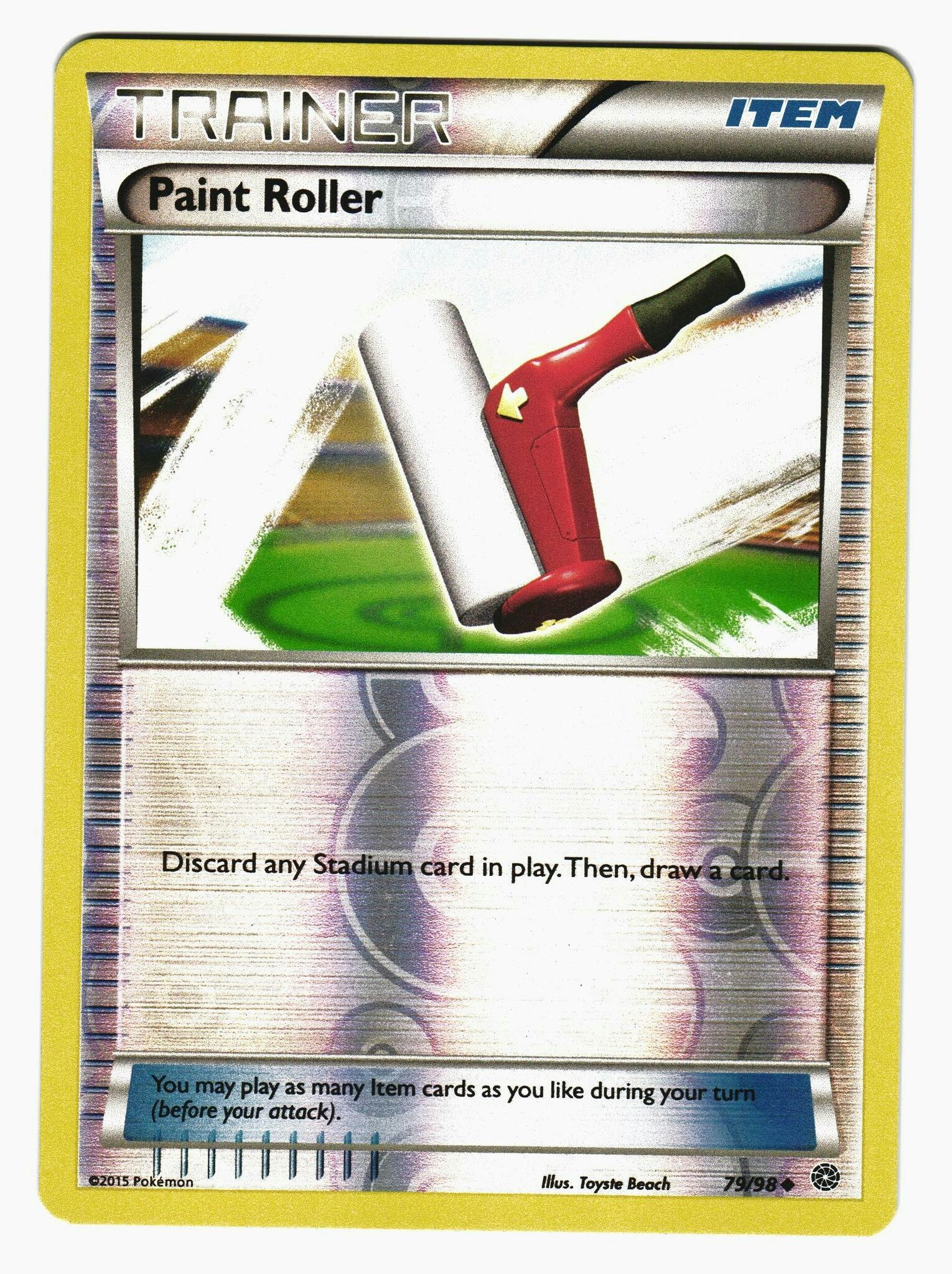 Paint Roller Reverse Holo Uncommon 79/98 Ancient Origins Pokemon