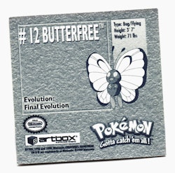 Butterfree #12 Stickers 1999 Series 1 Pokemon