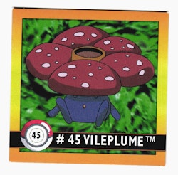 Vileplume #45 Stickers 1999 Series 1 Pokemon