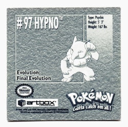 Hypno #97 Stickers 1999 Series 1 Pokemon
