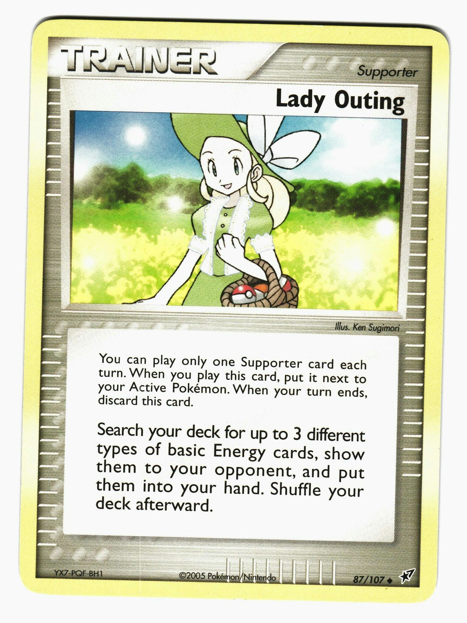 Lady Outing Uncommon 87/107 EX Deoxys Pokemon