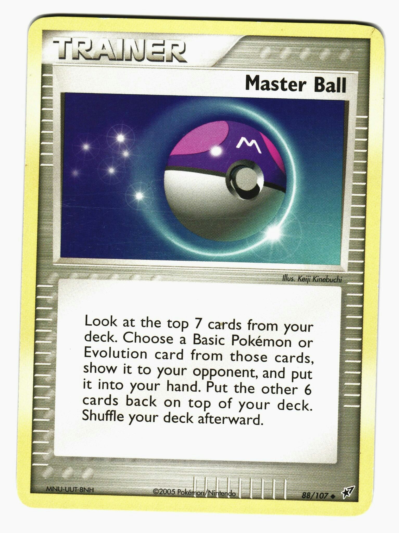Master Ball Uncommon 88/107 EX Deoxys Pokemon