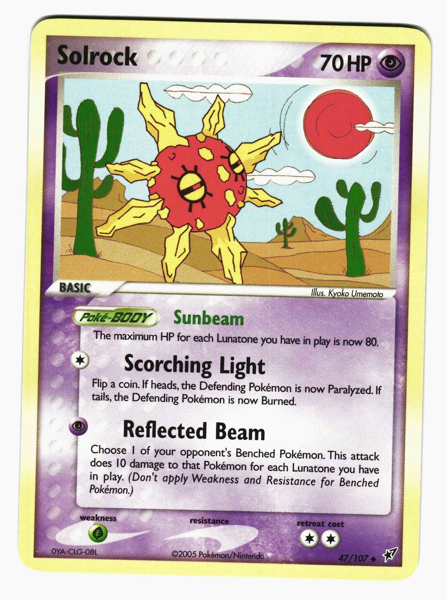Solrock Uncommon 47/107 EX Deoxys Pokemon