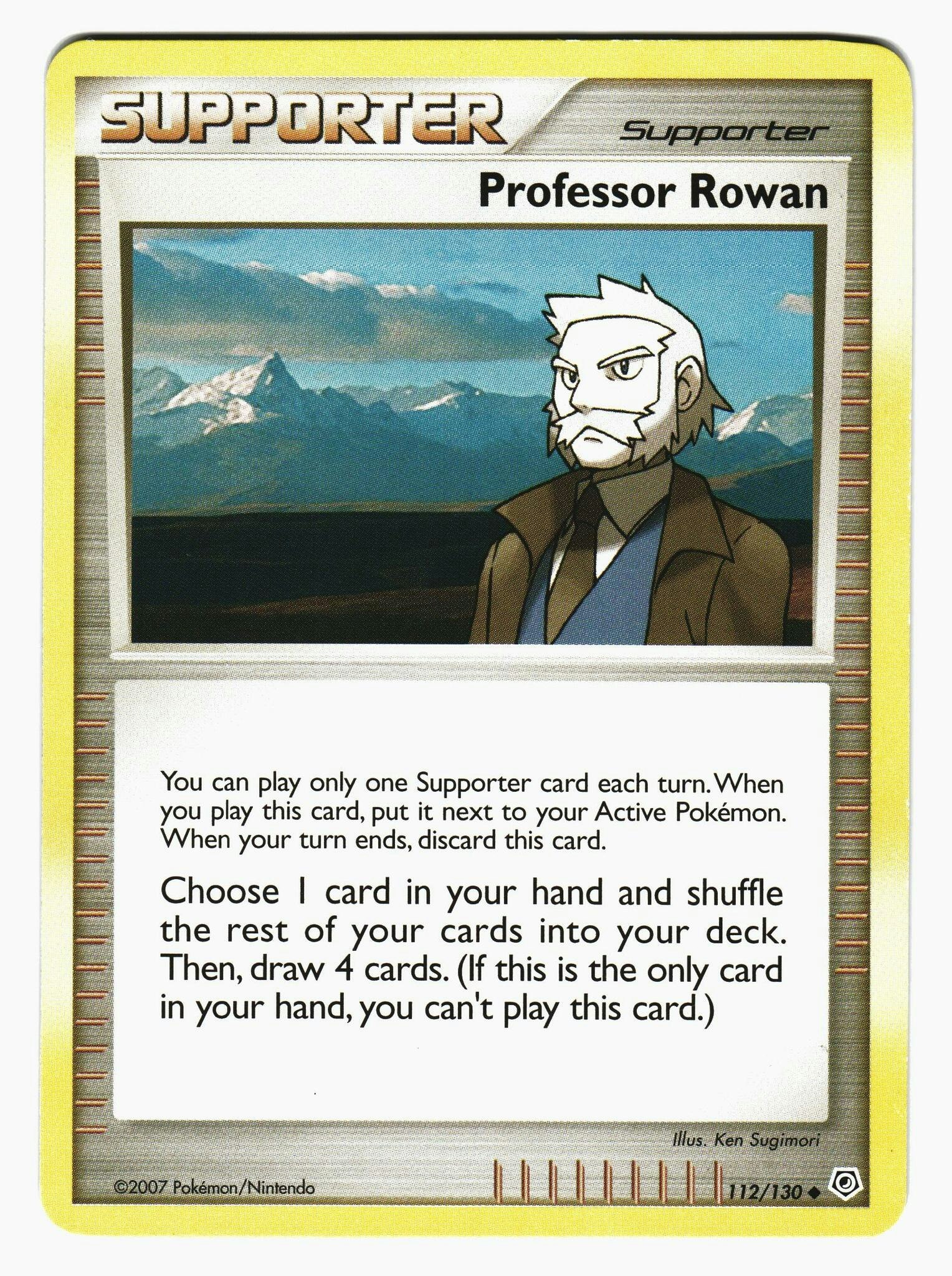 Professor Rowan Uncommon 112/130 Diamond & Pearl Pokemon