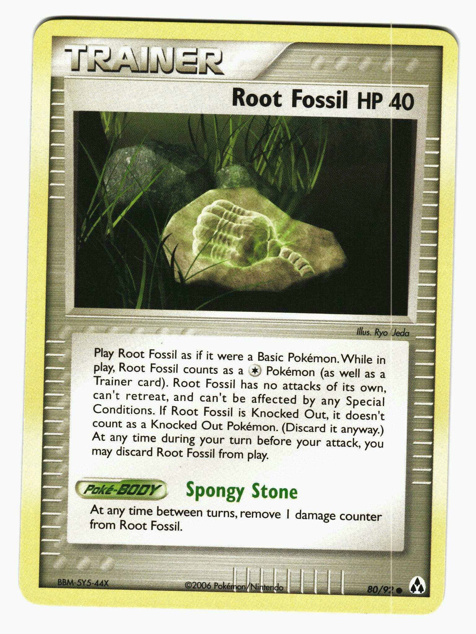 Root Fossil Hp 40 Uncommon 80/92 Ex Legend Maker Pokemon