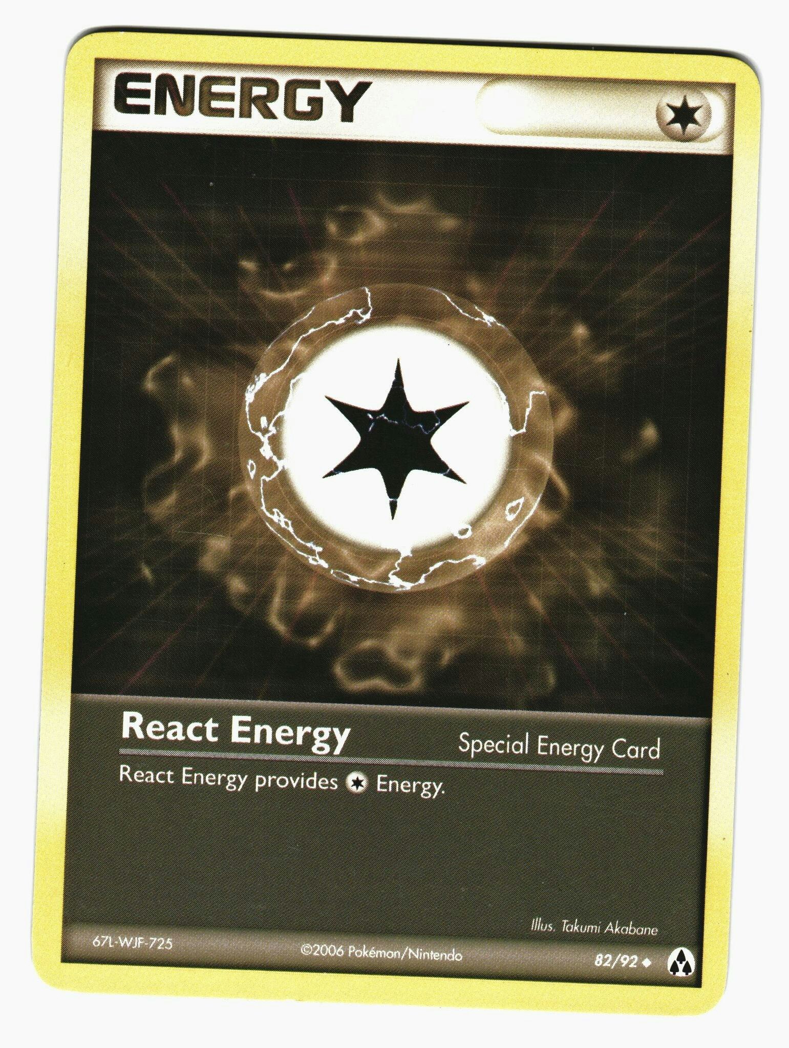 React Energy Uncommon 82/92 Ex Legend Maker Pokemon