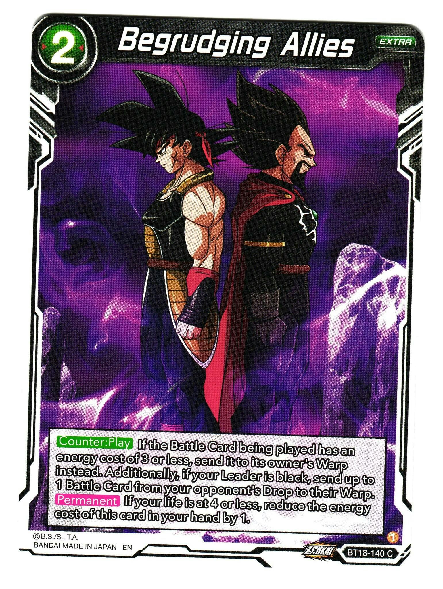 Begrudging Allies Bt18-140 Common Dawn Of The Z-Legends Dragon Ball