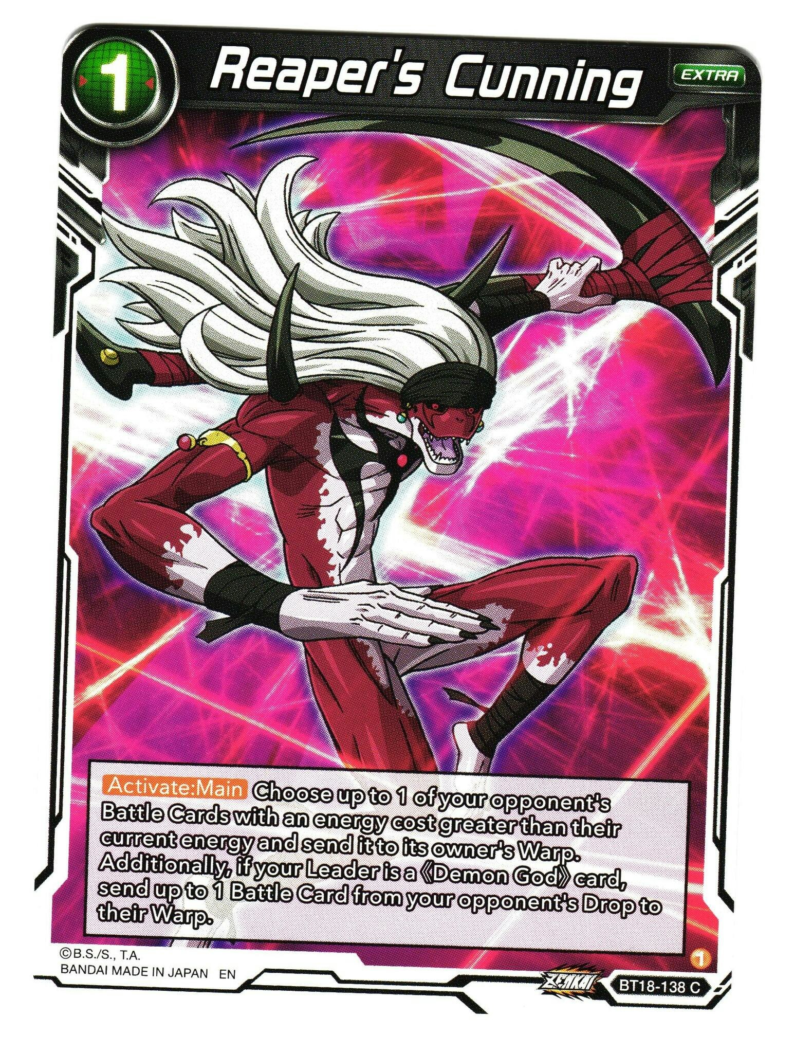Reapers Cunning Bt18-138 Common Dawn Of The Z-Legends Dragon Ball