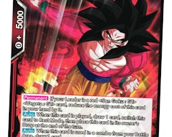 SS4 Son Goku Preparing to Brawl Bt18-12 Common Dawn Of The Z-Legends Dragon Ball