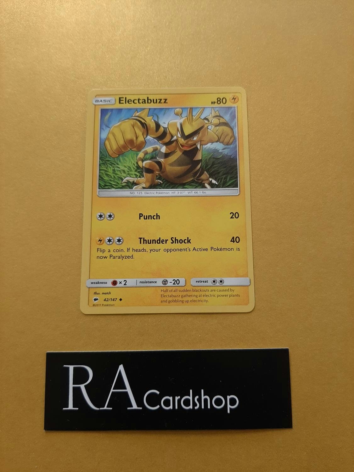 Electabuzz Uncommon 42/147 Burning Shadows Pokemon