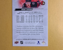 #377 Brady Tkachuk 2022-23 Upper Deck Series 2 Hockey