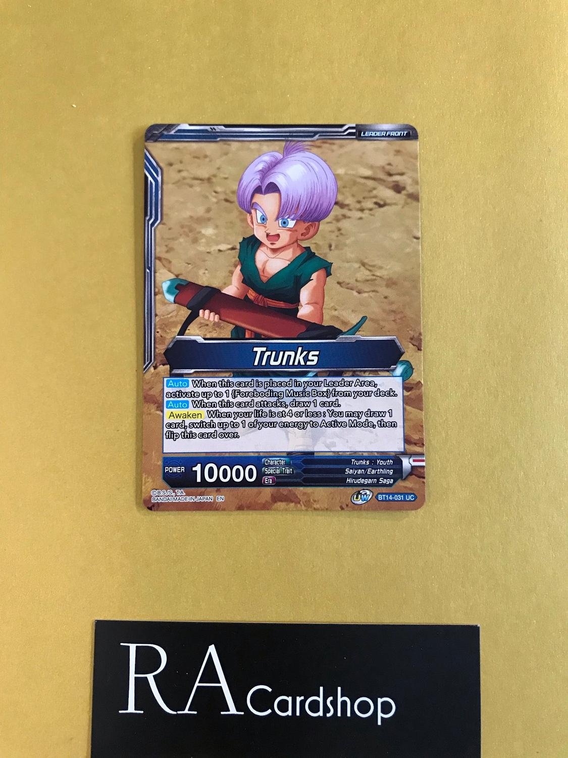Trunks, the Heros Successor BT14-031 Uncommon Cross Spirits Dragon Ball Super CCG