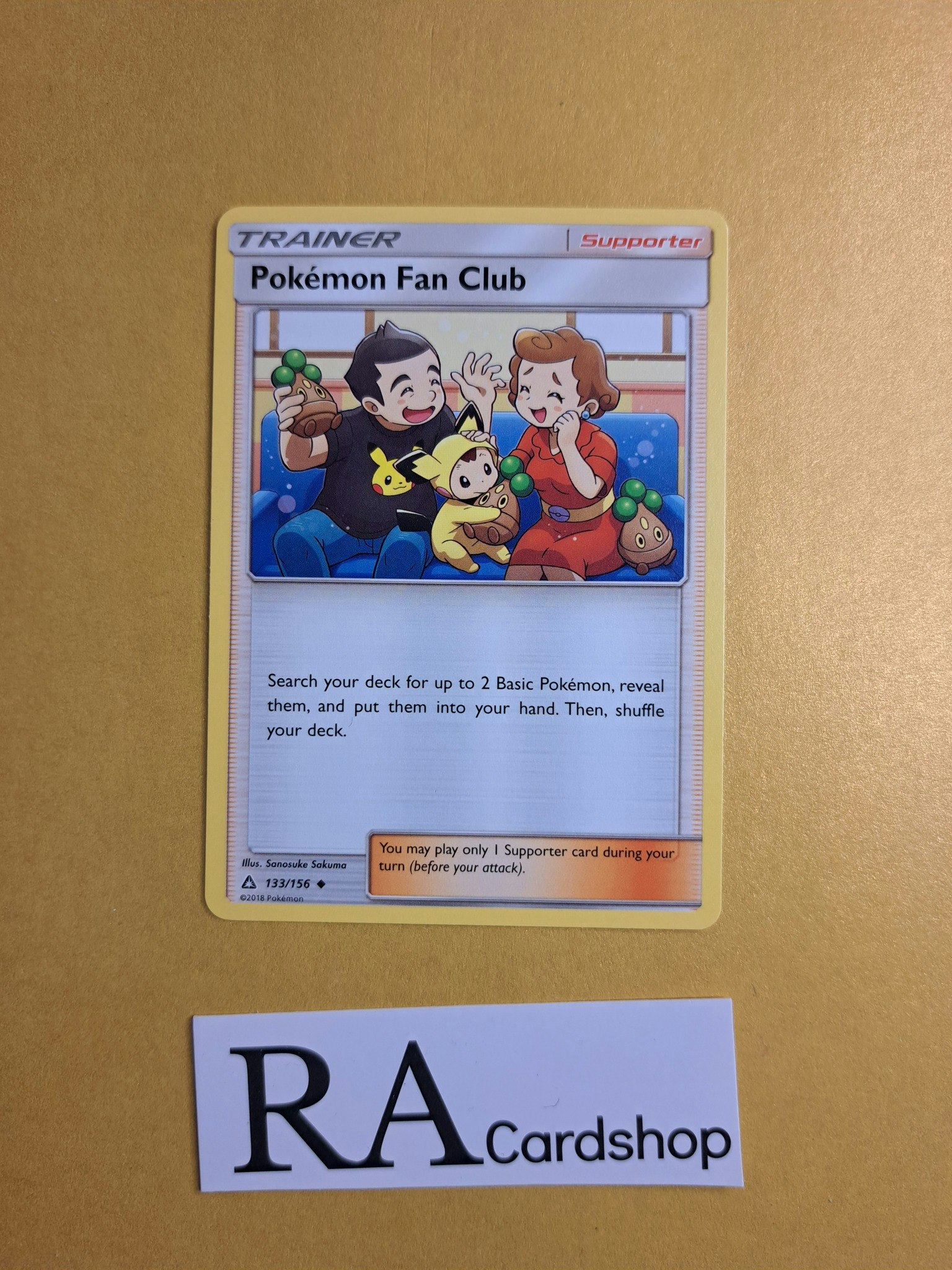 Pokemon Fan Club Uncommon 133/156 Ultra Prism Pokemon Kort