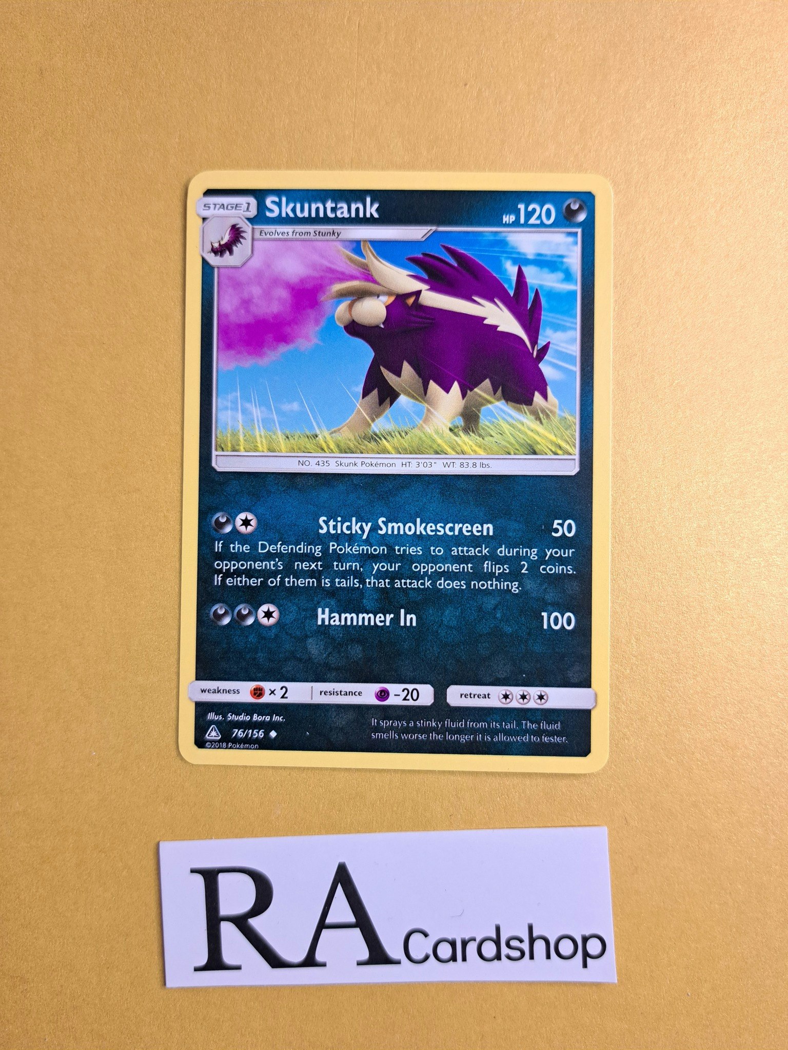 Skunktank Uncommon 76/156 Ultra Prism Pokemon Kort