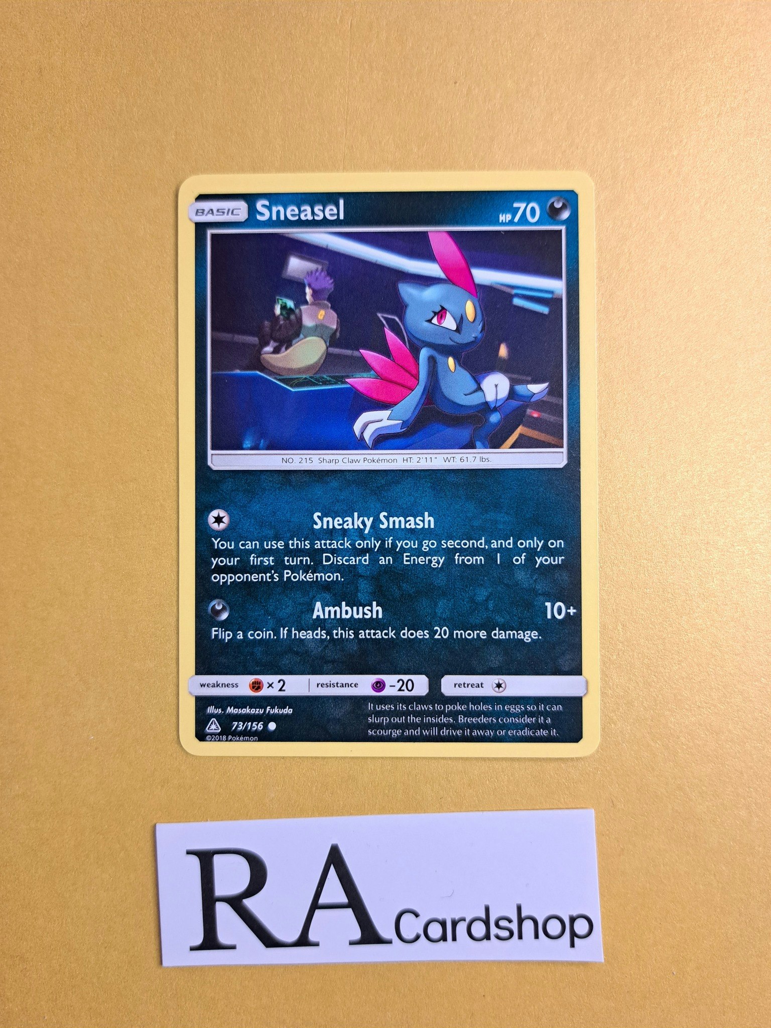 Sneasel Common 73/156 Ultra Prism Pokemon Kort