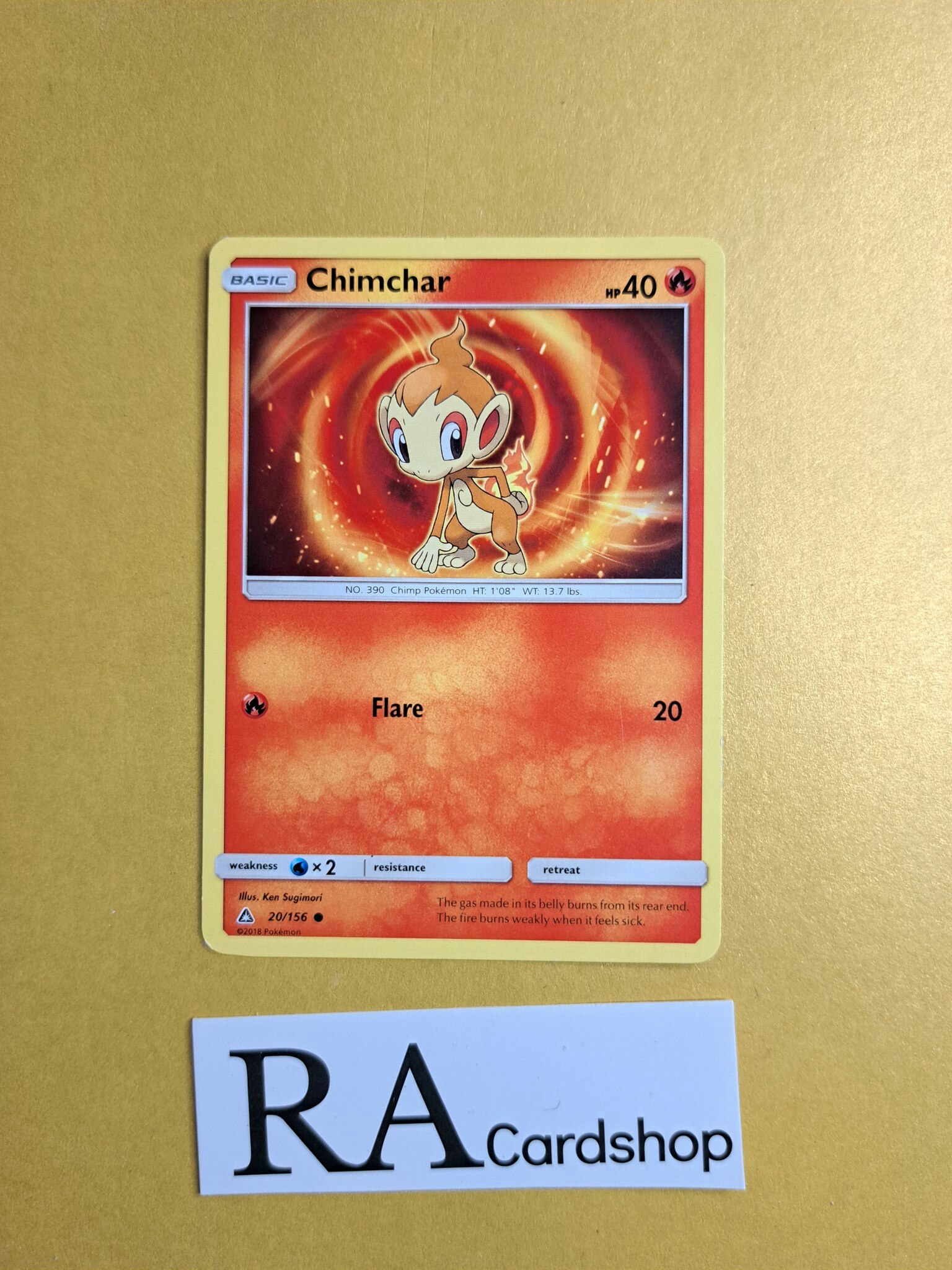 Chimchar Common 20/156 Ultra Prism Pokemon Kort