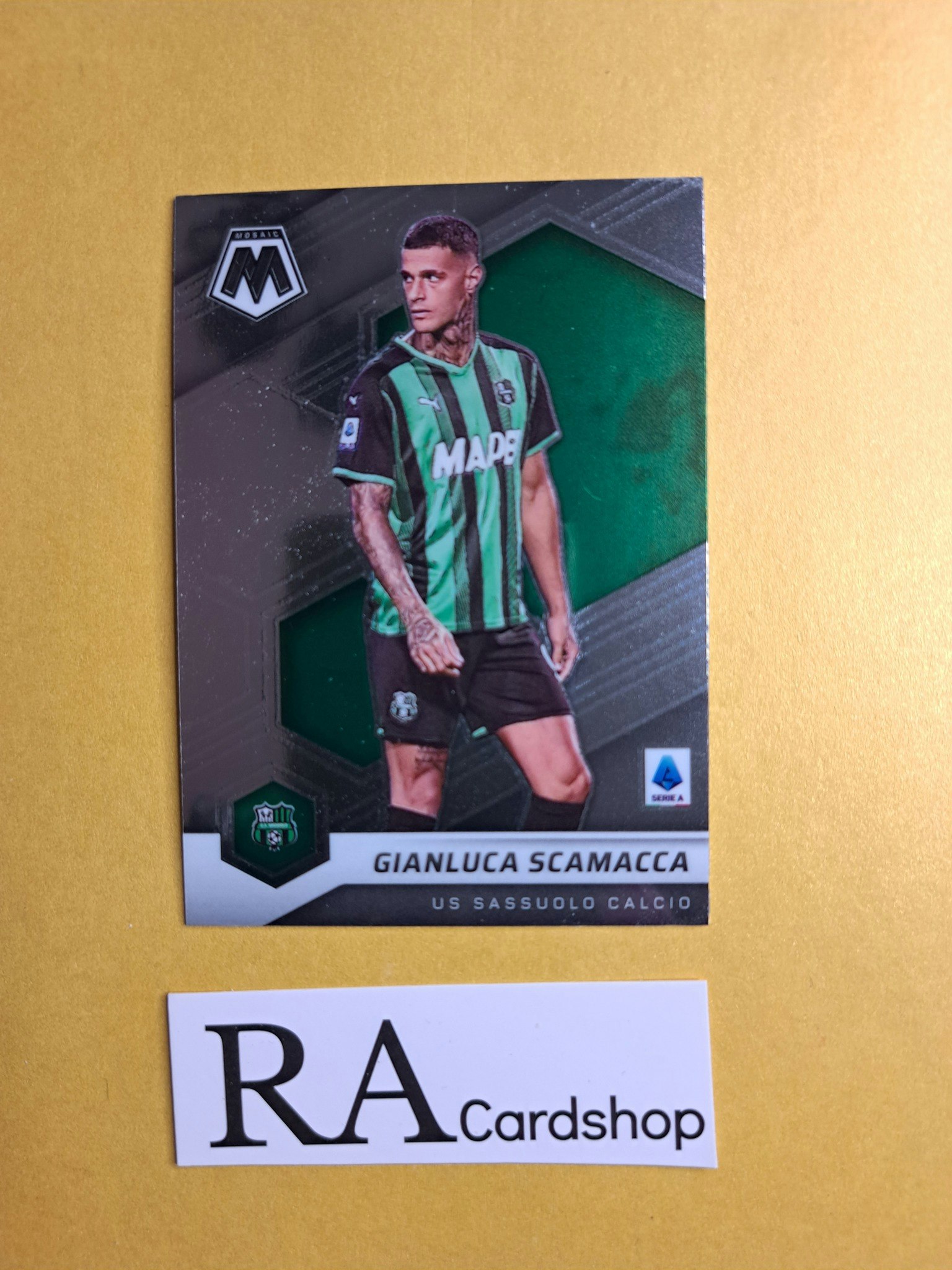 #107 Gianluca Scamacca 2021-22 Panini Mosaic Serie A Soccer Fotboll