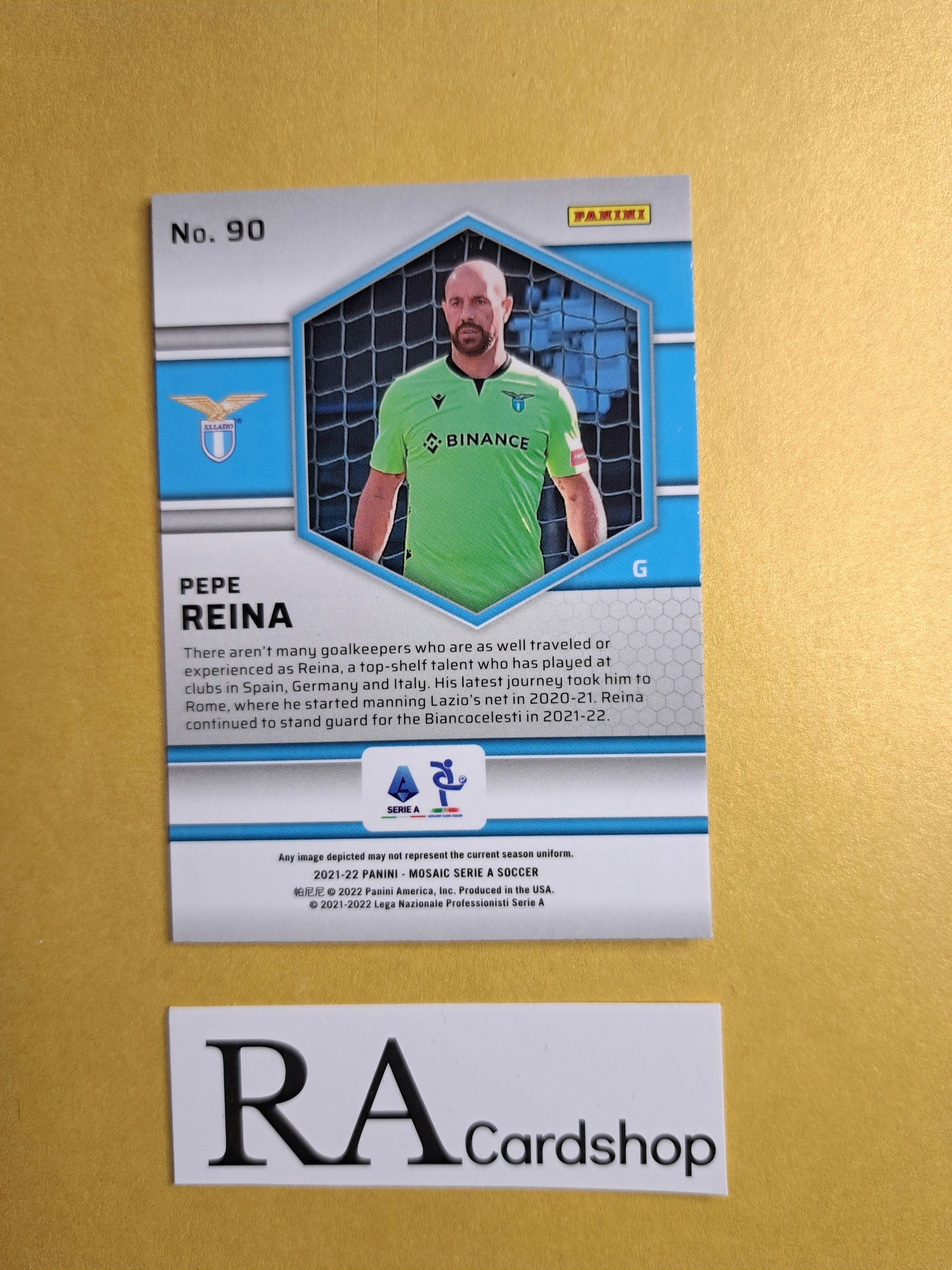 #90 Pepe Reina 2021-22 Panini Mosaic Serie A Soccer Fotboll