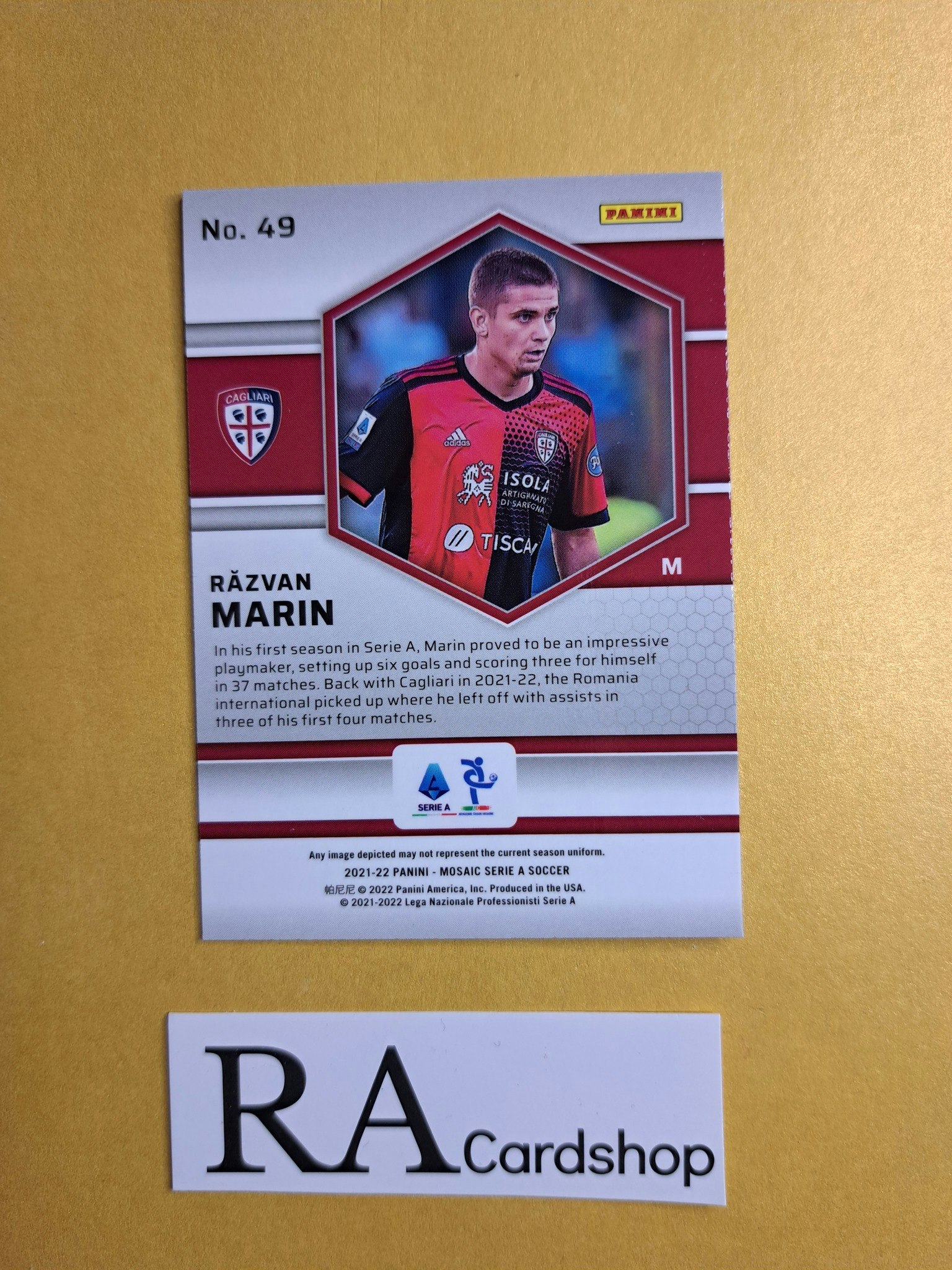 #49 Razvan Marin 2021-22 Panini Mosaic Serie A Soccer Fotboll