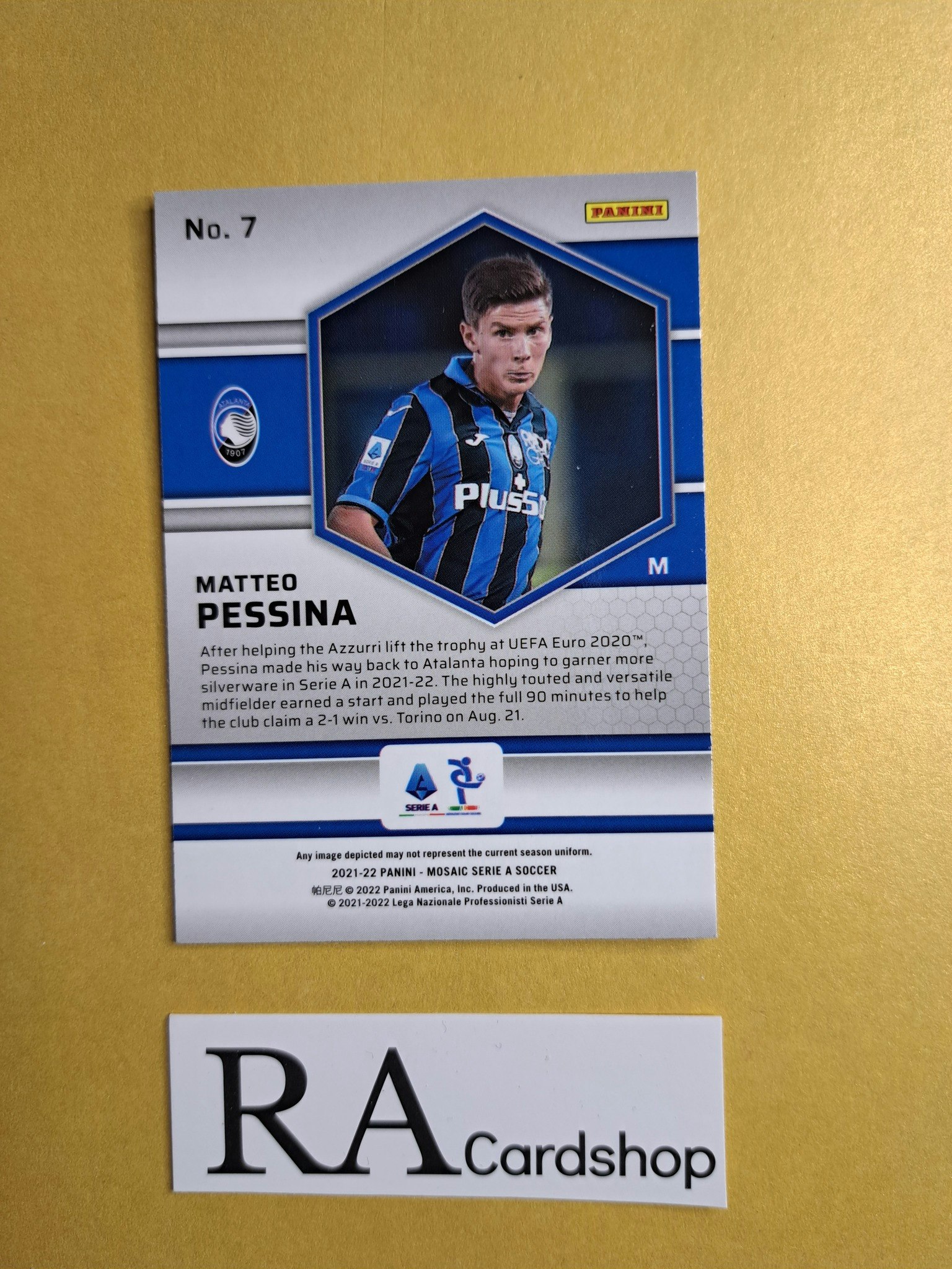 #7 Matteo Pessina 2021-22 Panini Mosaic Serie A Soccer Fotboll