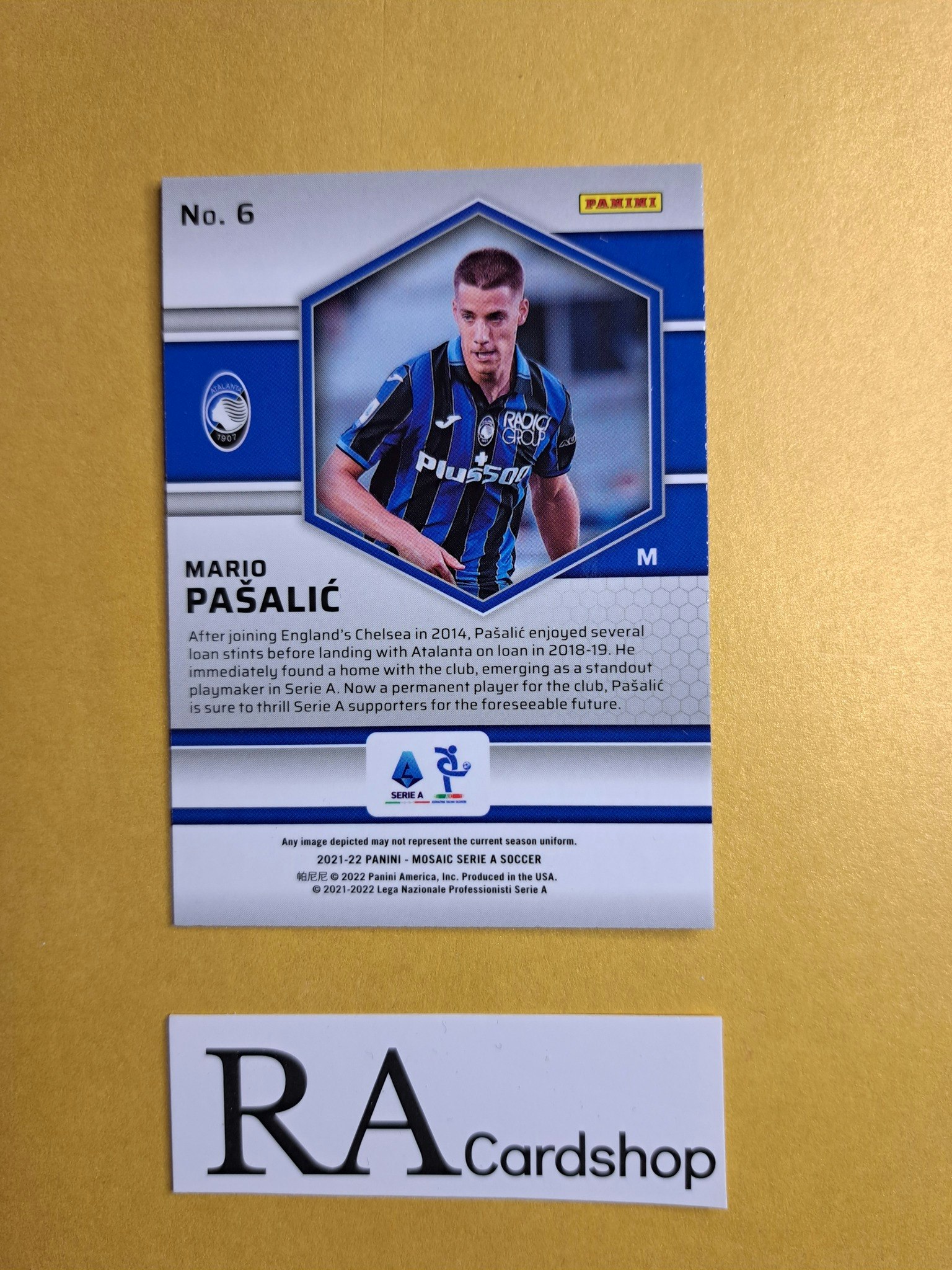 #6 Mario Pasalic 2021-22 Panini Mosaic Serie A Soccer Fotboll