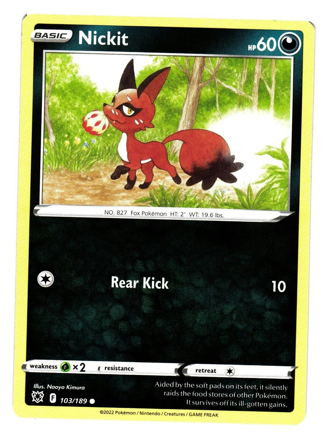 Nickit Common 103/189 Astral Radiance Pokemon